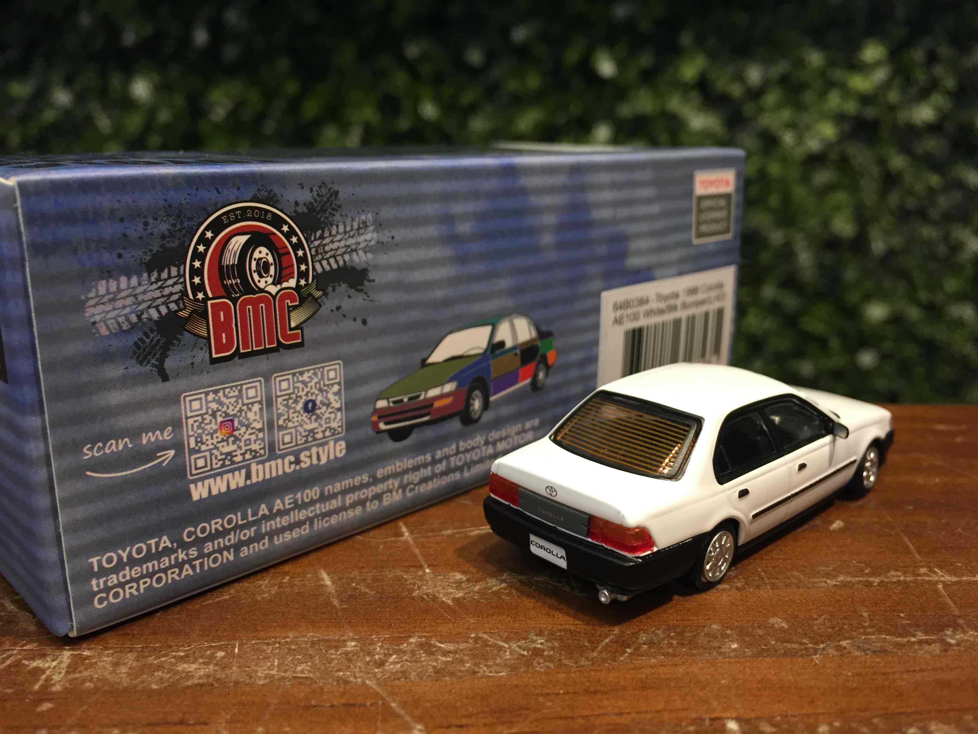 1/64 BMC Toyota Corolla AE100 1996 White 64B0364【MGM】