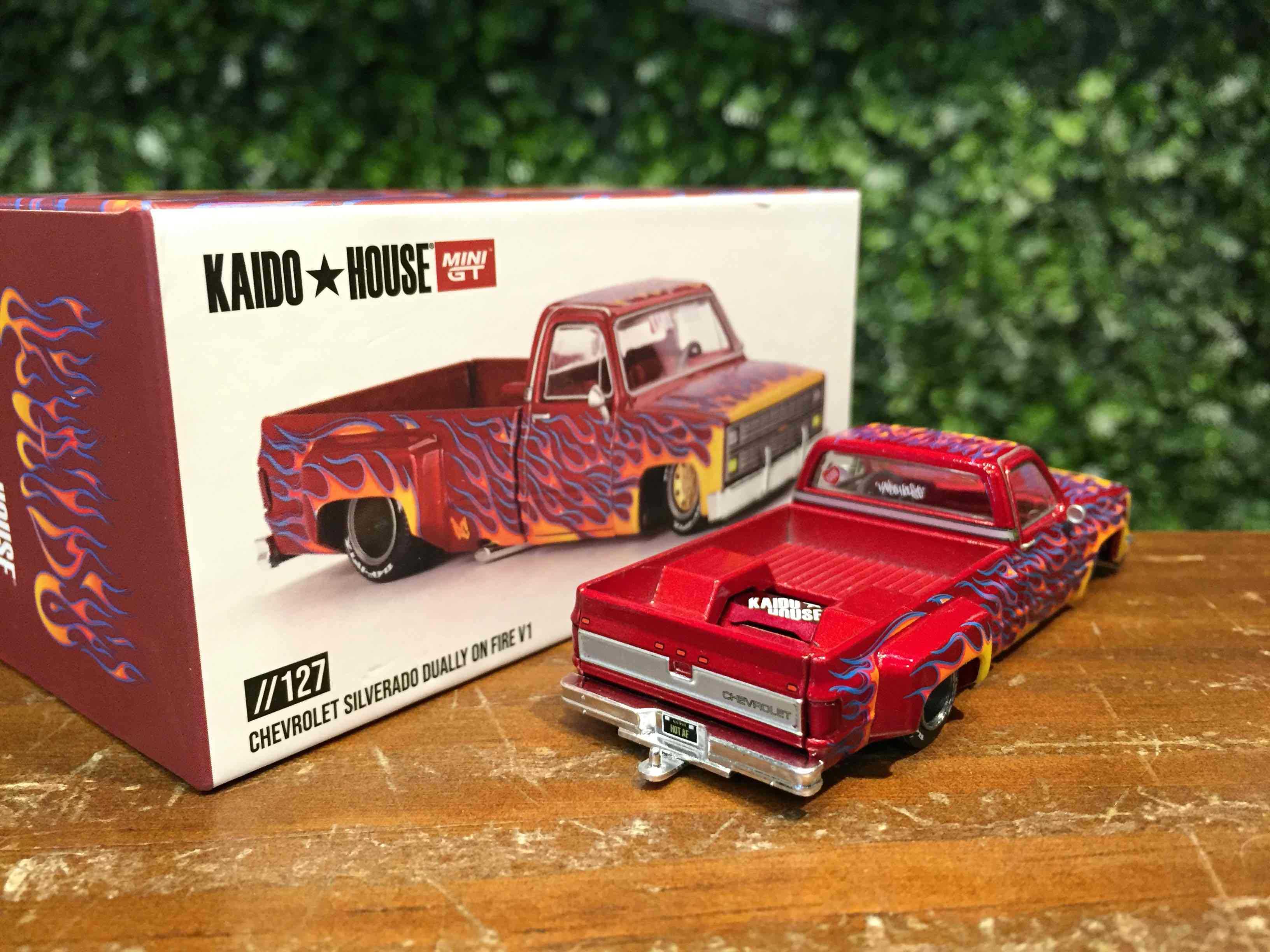 1/64 MiniGT Chevrolet Silverado Dually Fire V1 KHMG127【MGM】