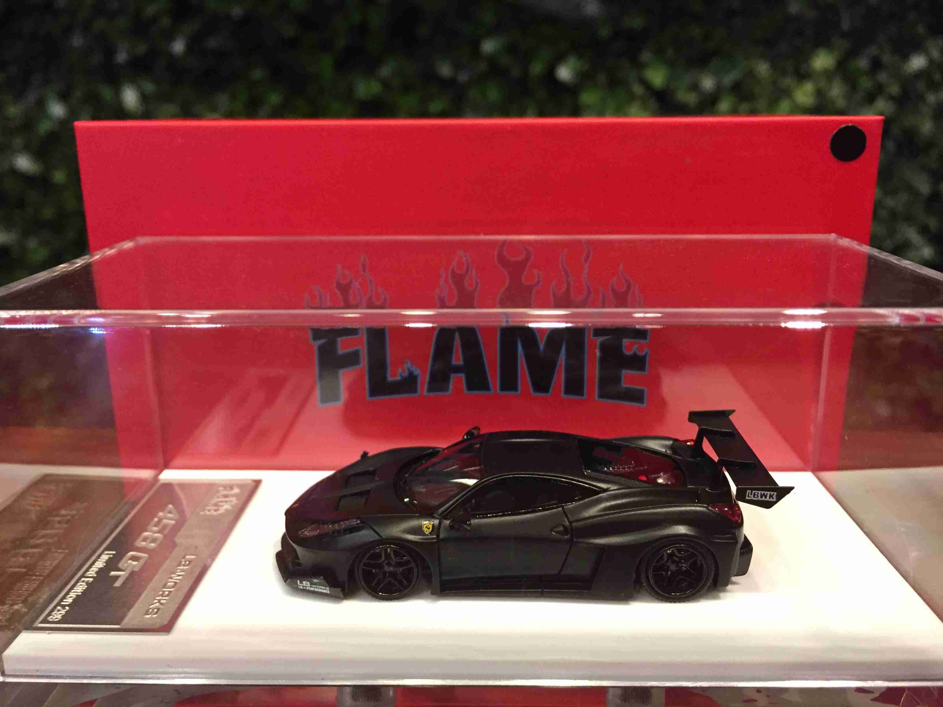 1/64 Flame LBWK Ferrari 458 GT Matte Black【MGM】 - Max Gear Model