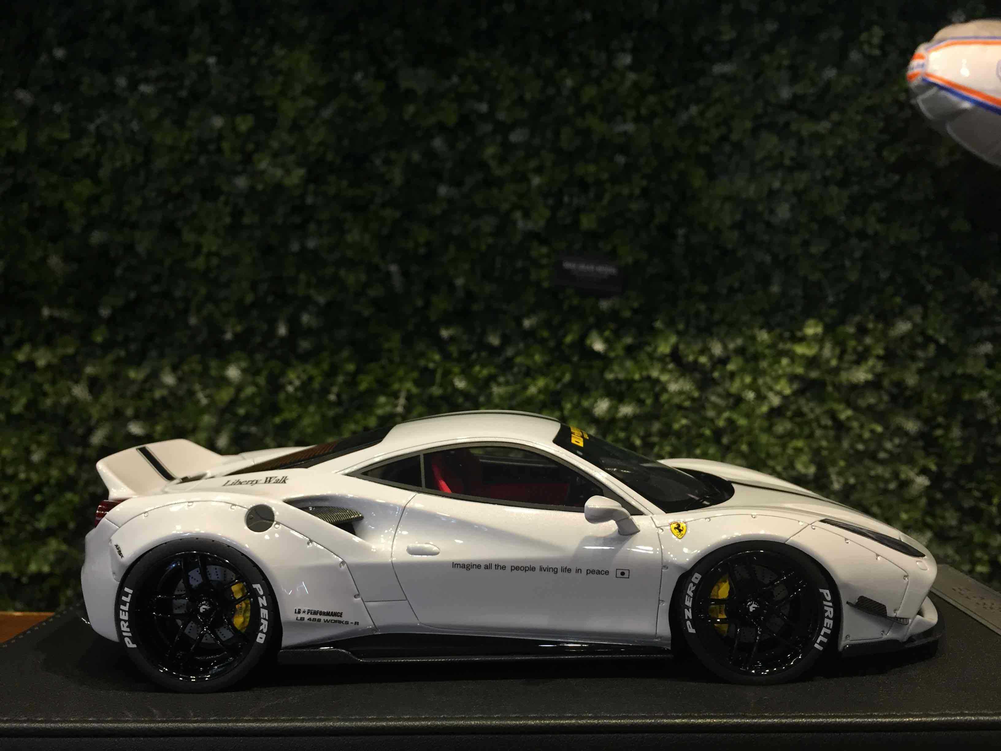 1/18 GL Model LBWK Ferrari 488 GTB Light Grey【MGM】