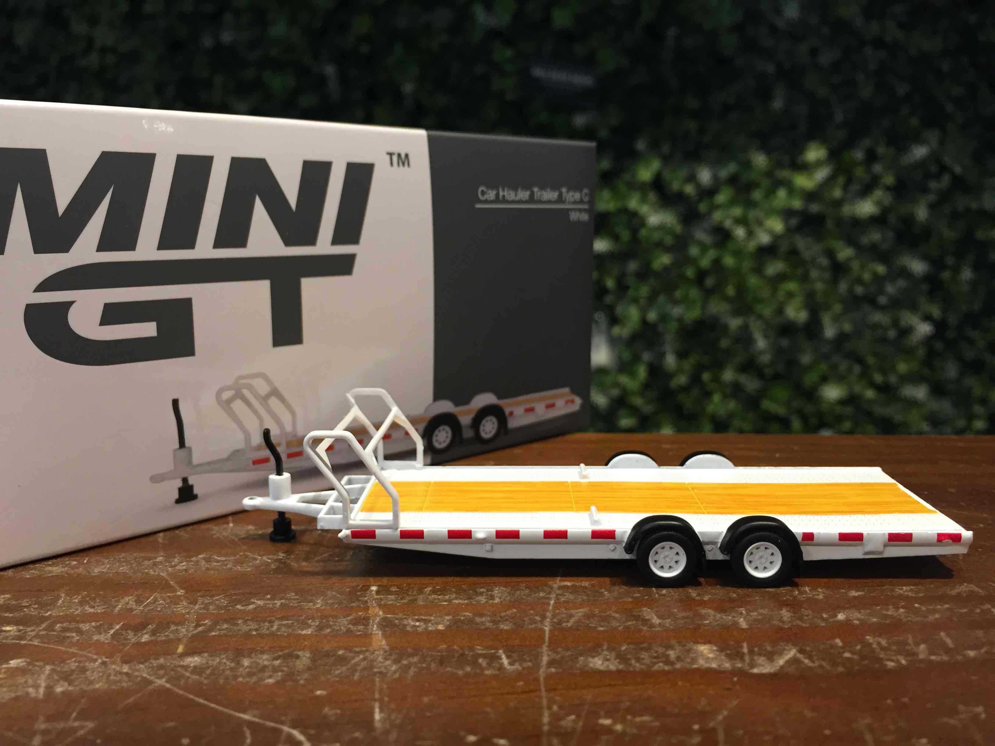 1/64 MiniGT Car Hauler Trailer White MGTAC21【MGM】