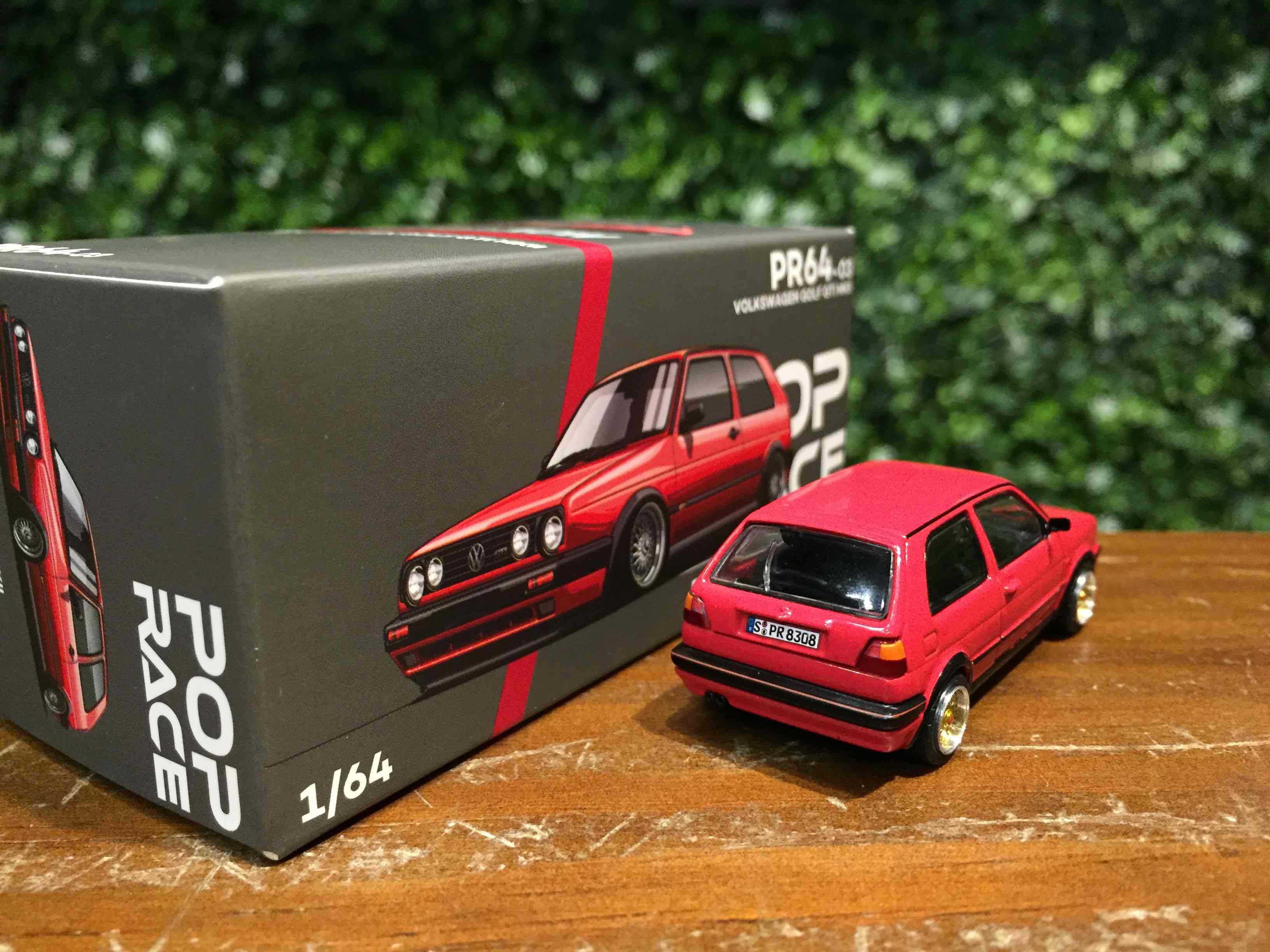 1/64 POPRACE Volkswagen VW Golf GTI MK2 Red PR640003【MGM】