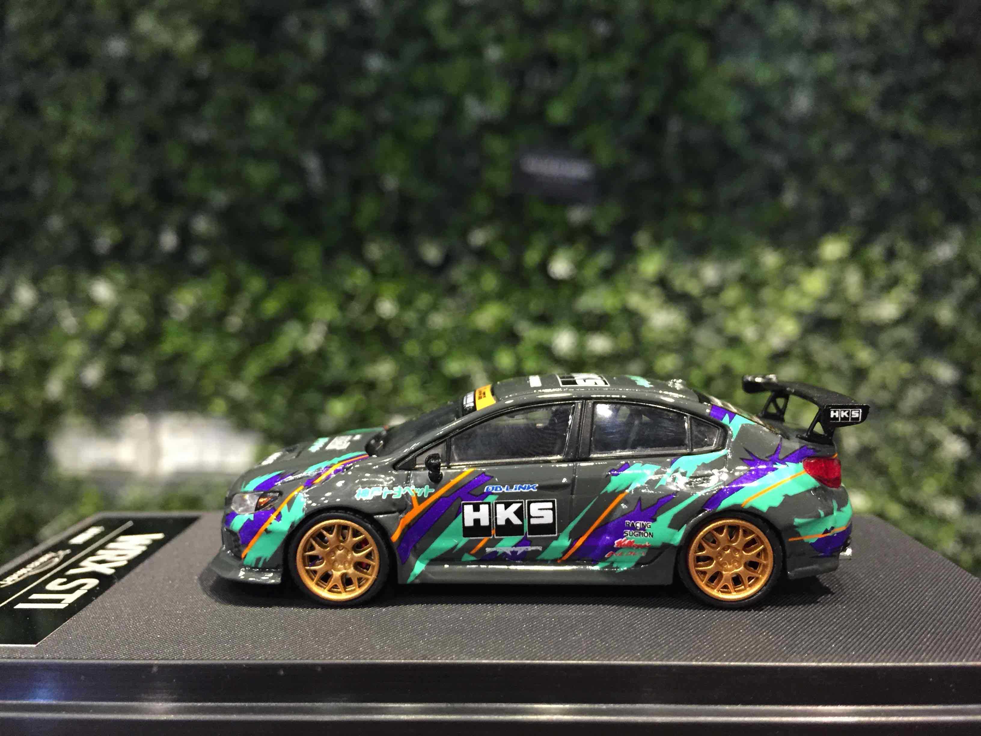 Aurora Model 1:64 Subaru WRX STI HKS Modified Car Diecast