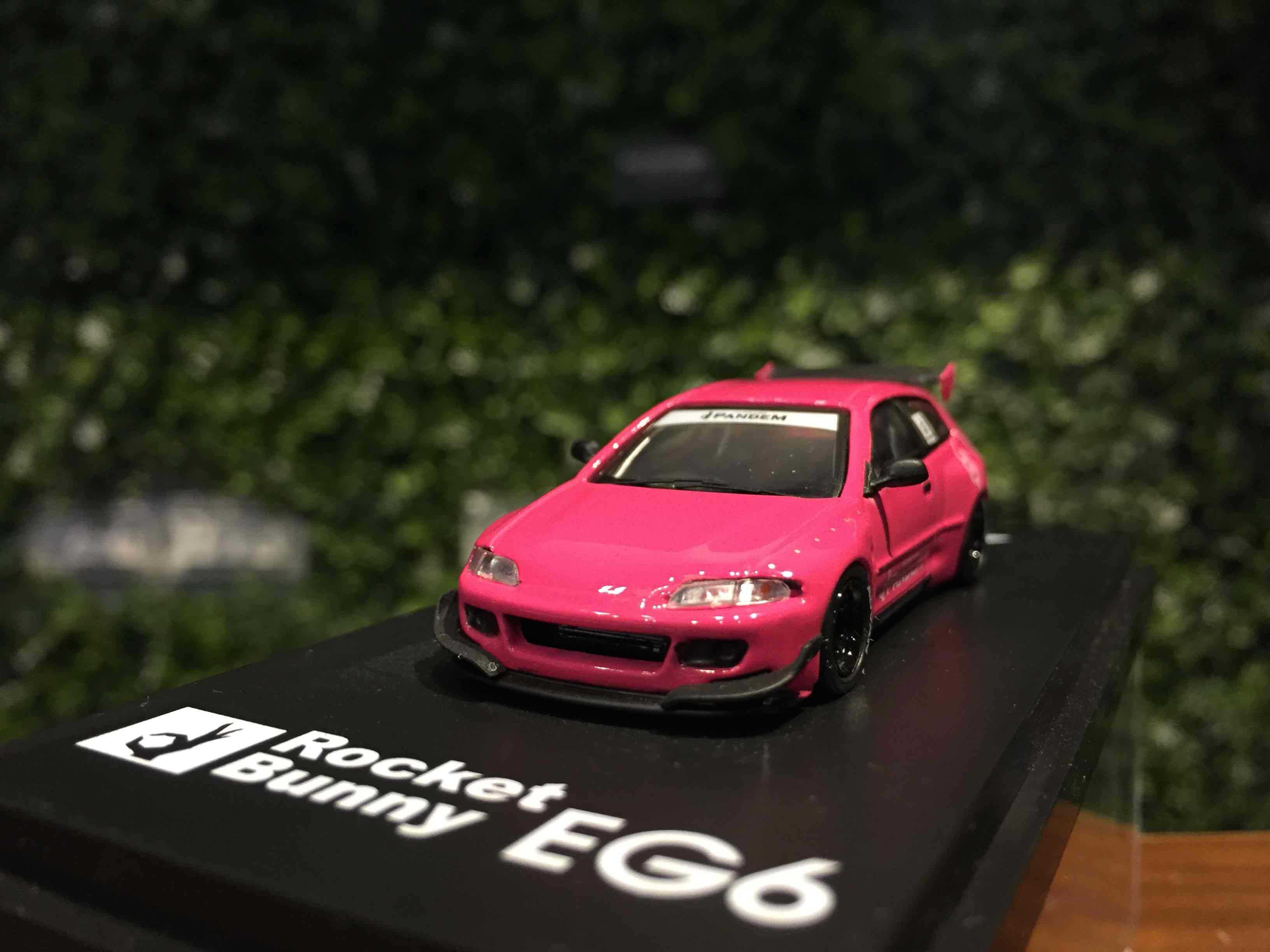 新品 Rocket Bunny CIVIC EG6 ピンク 1/64 ミニカー 1/64 HKM Honda Civic EG6 Pandem Rocket Bunny Pink