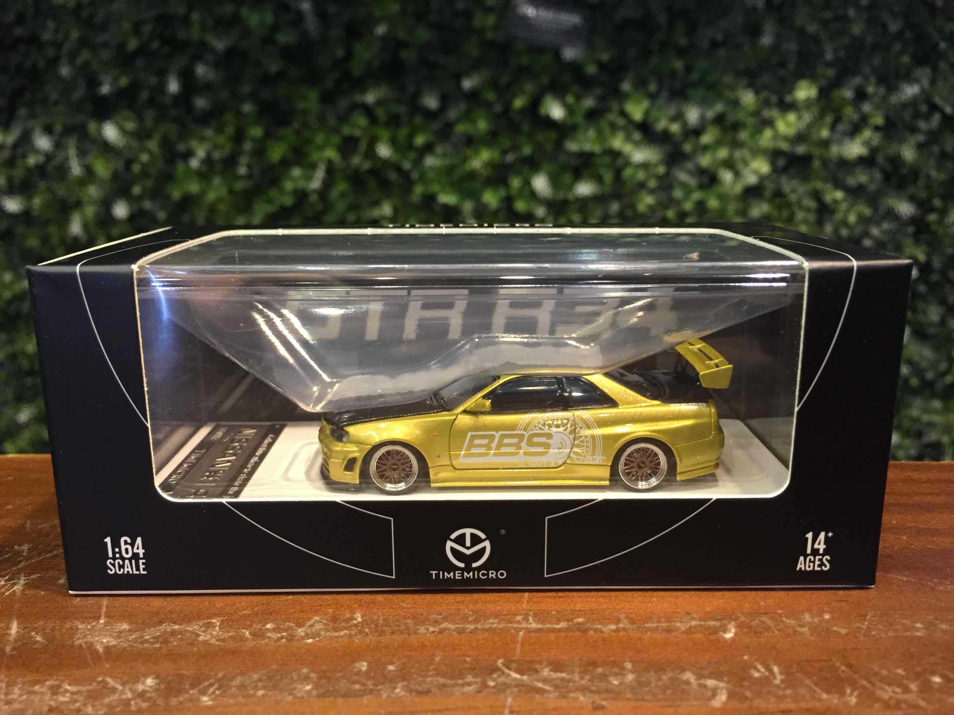 1/64 TimeModel Nissan Skyline GT-R (R34) Gold TM643425【MGM】