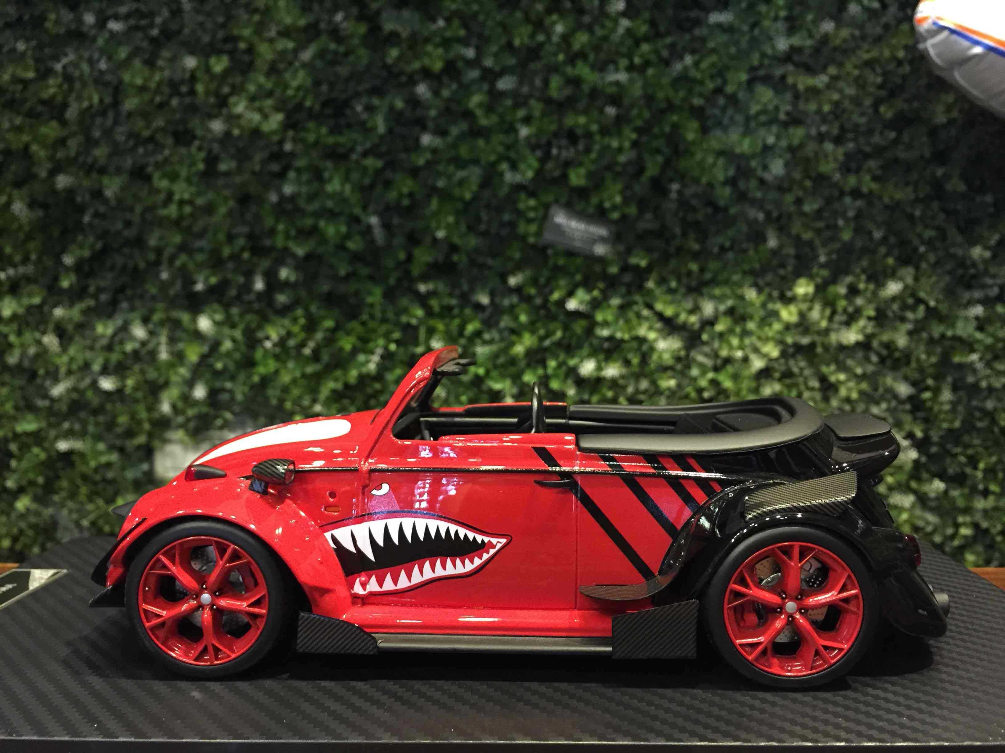 1/18 MYC RWB Volkswagen VW Beetle Convertible Red Shark【MGM】