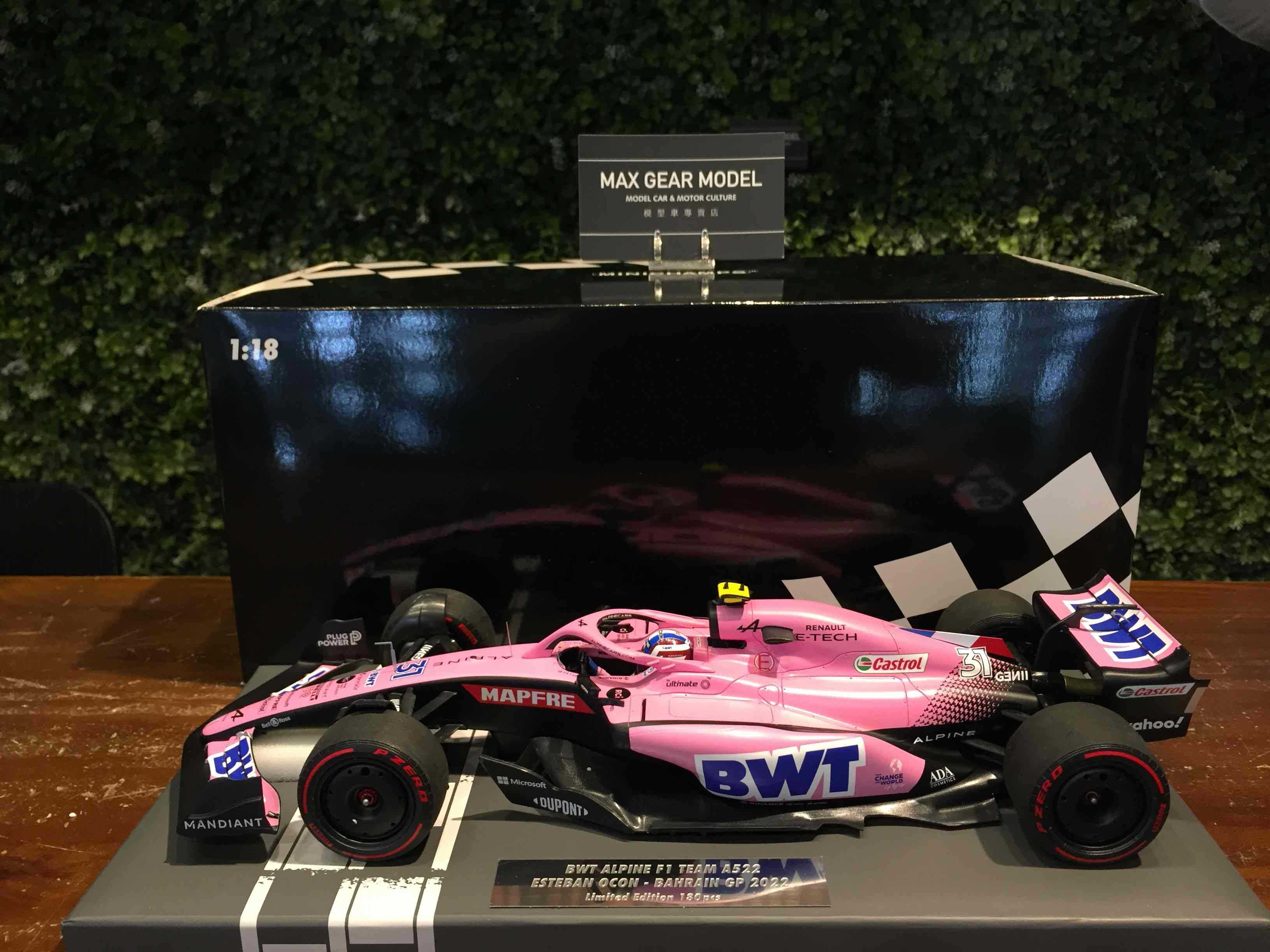 1/18 Minichamps BWT Alpine A522 Esteban Ocon 117220131【MGM】