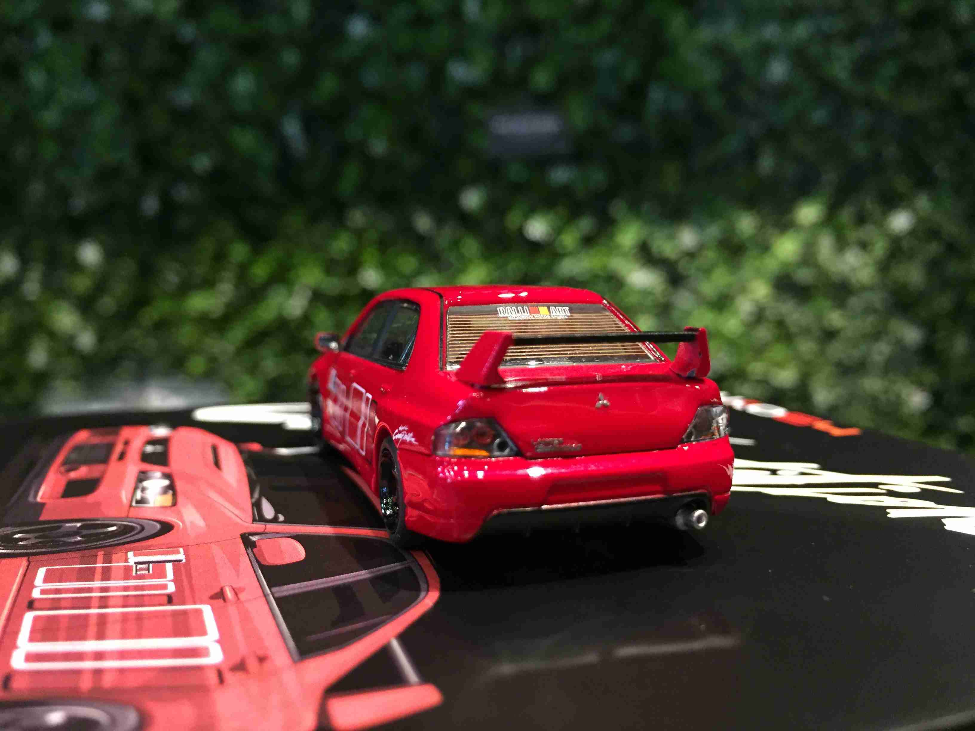 1/64 Peako Mitsubishi Lancer EVO IX RallyArt Red 附場景【MGM】