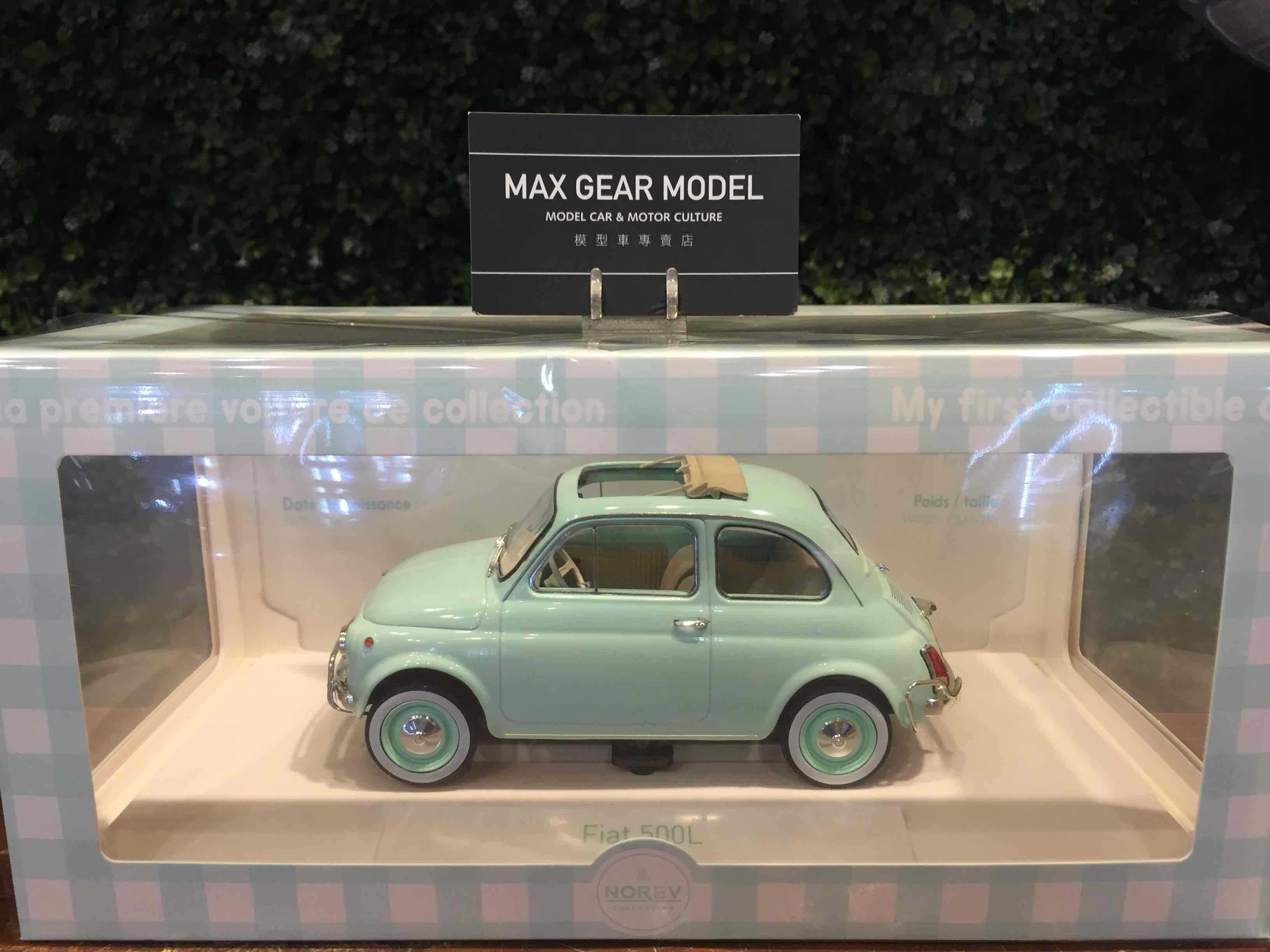 1/18 Norev Fiat 500L 1968 Pastel Blue 187777【MGM】