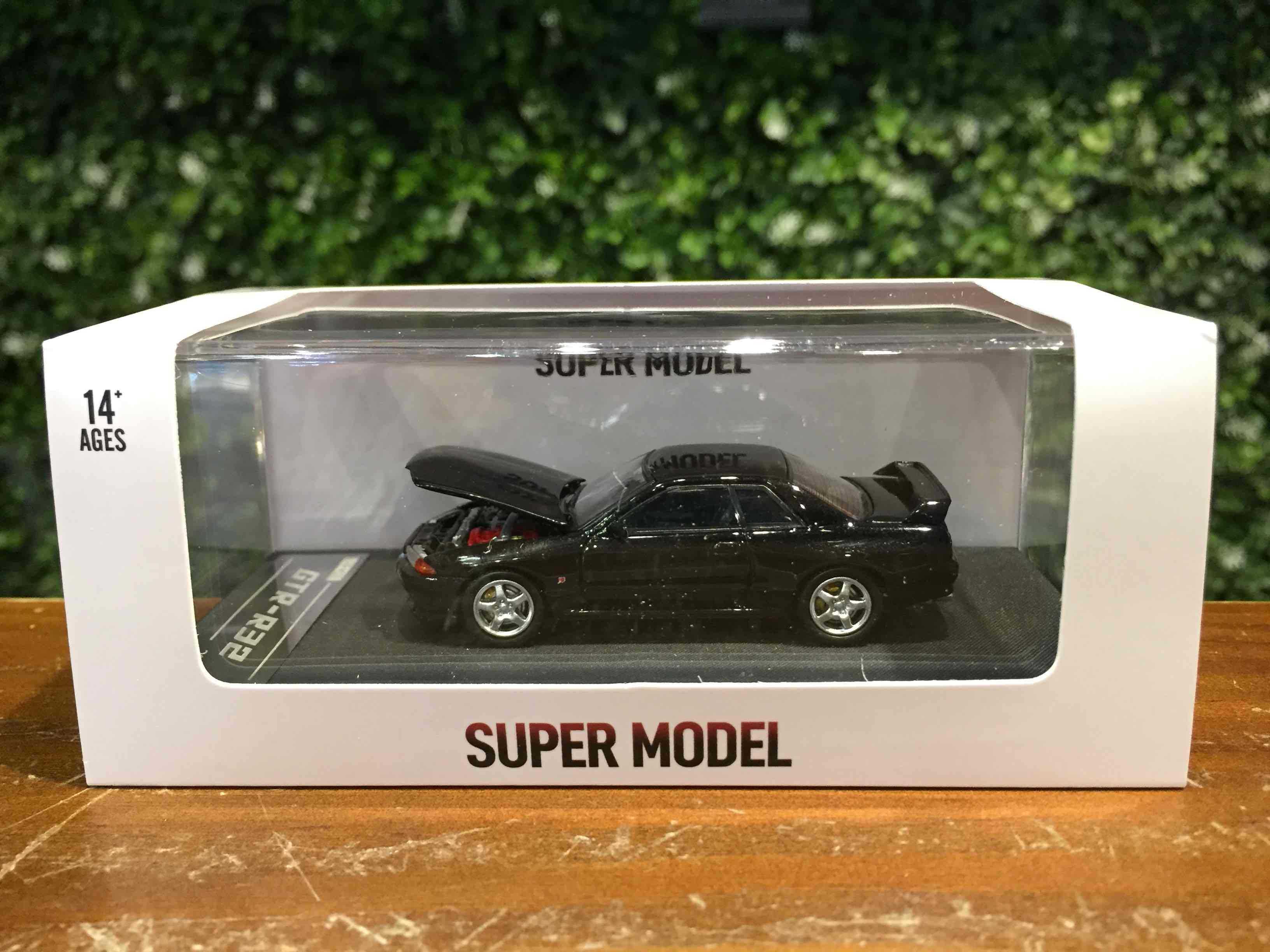 1/64 SuperModel Nissan Skyline GT-R (R32) Black【MGM】