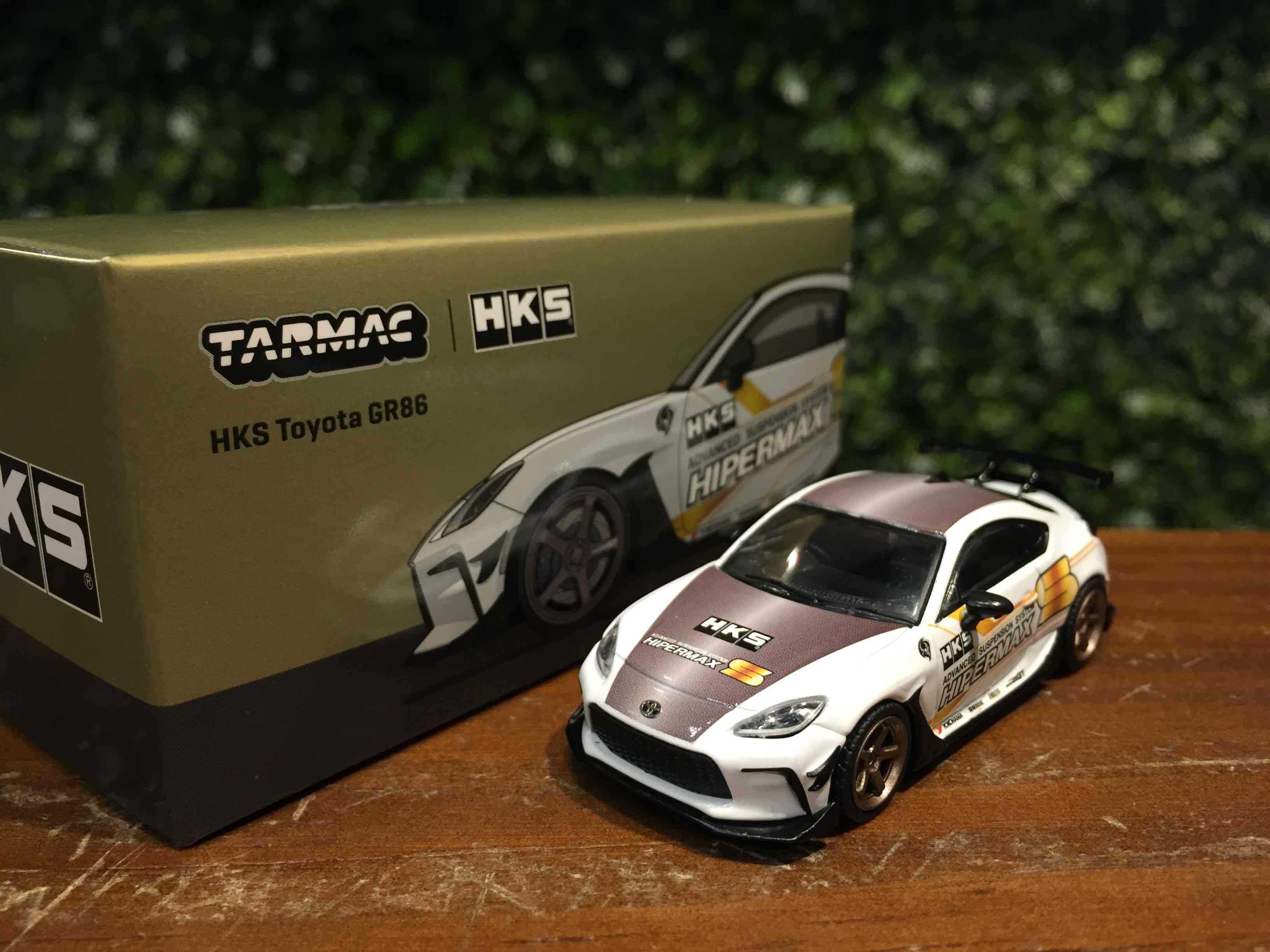 1/64 Tarmac HKS Toyota GR86 Hipermax T64G038WH【MGM】