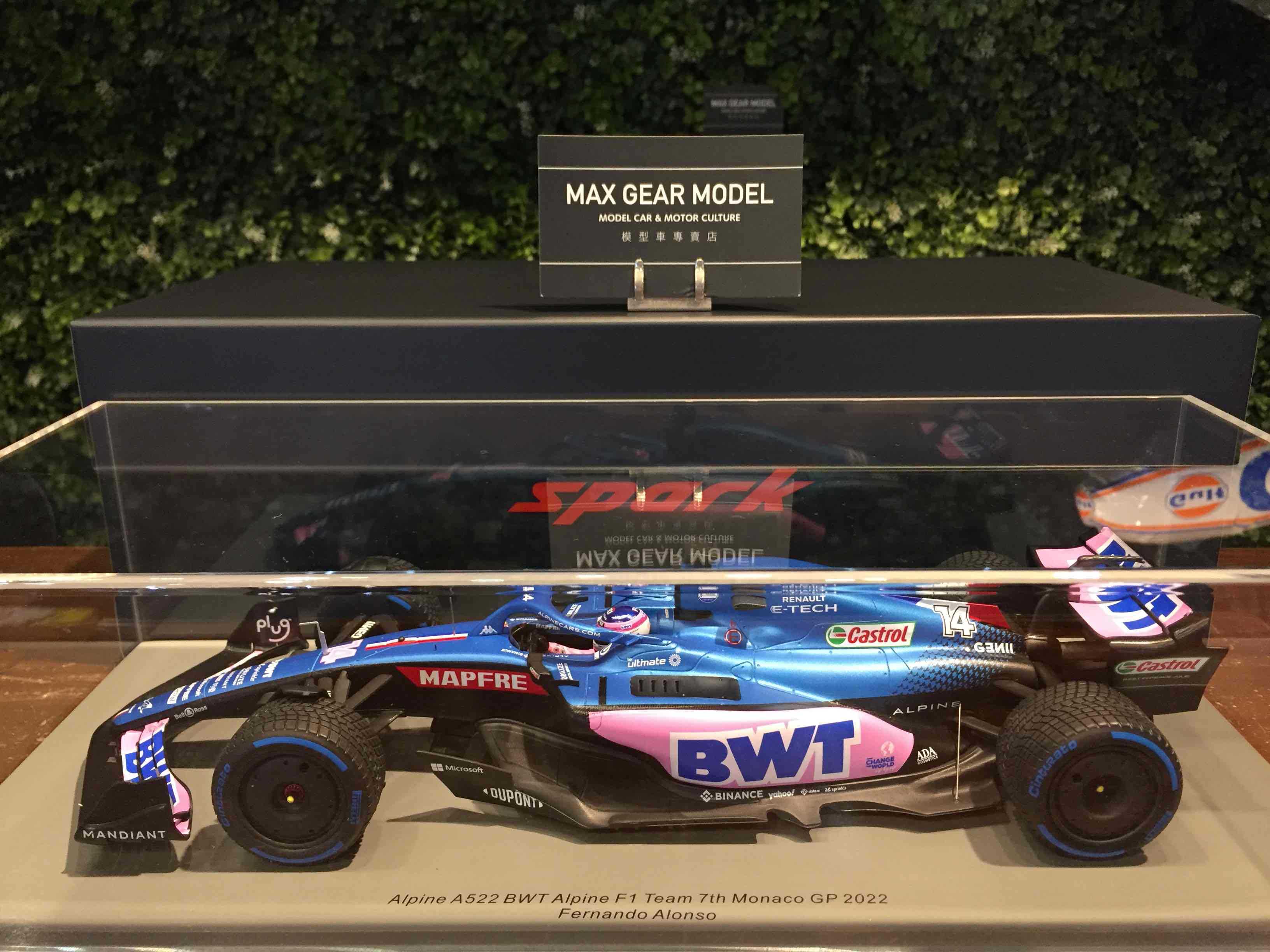 1/18 Spark Alpine A522 Fernando Alonso 7th 2022 18S750【MGM】