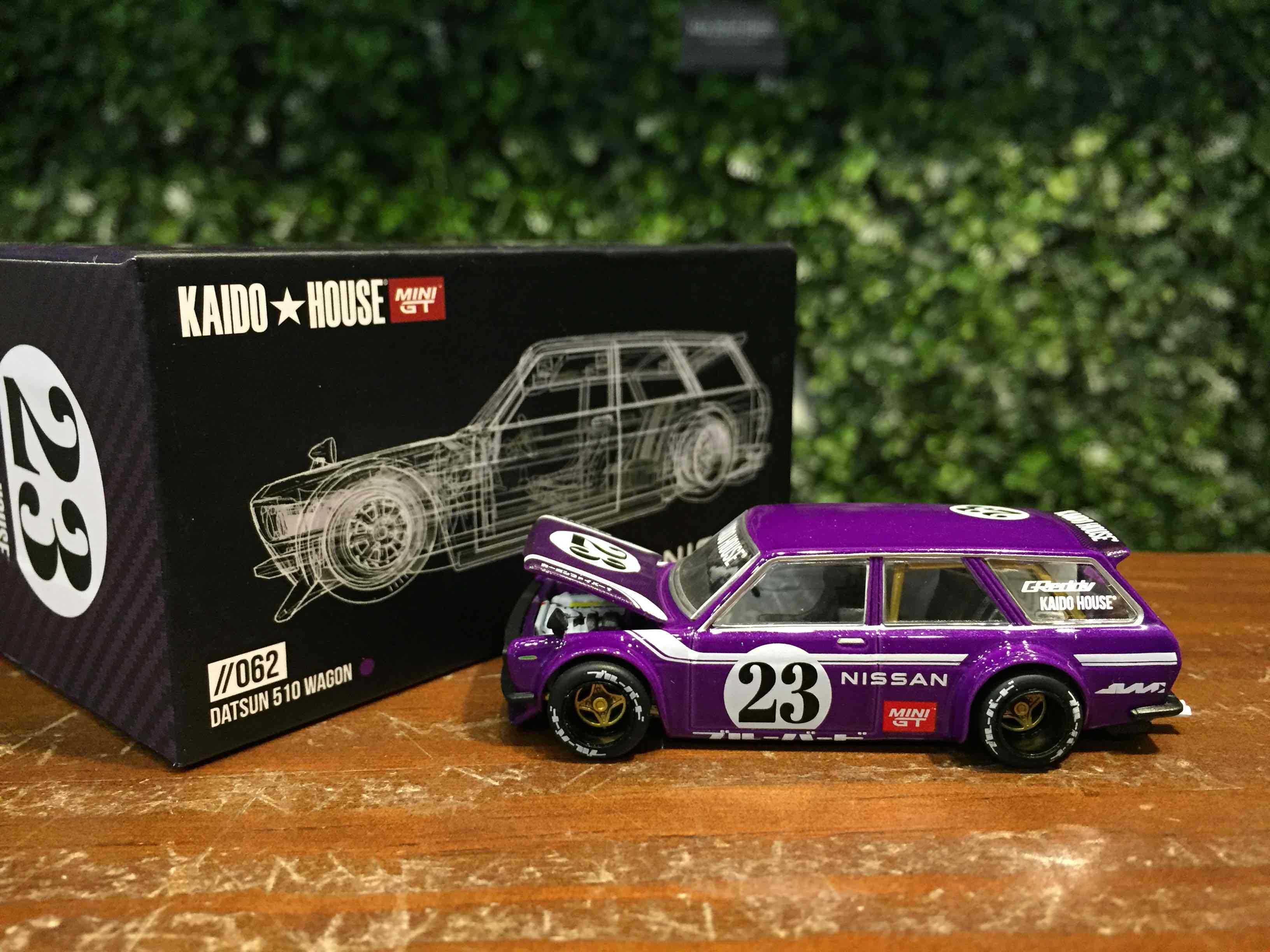 1/64 MiniGT Datsun Kaido 510 Wagon Carbon V1 KHMG062【MGM】