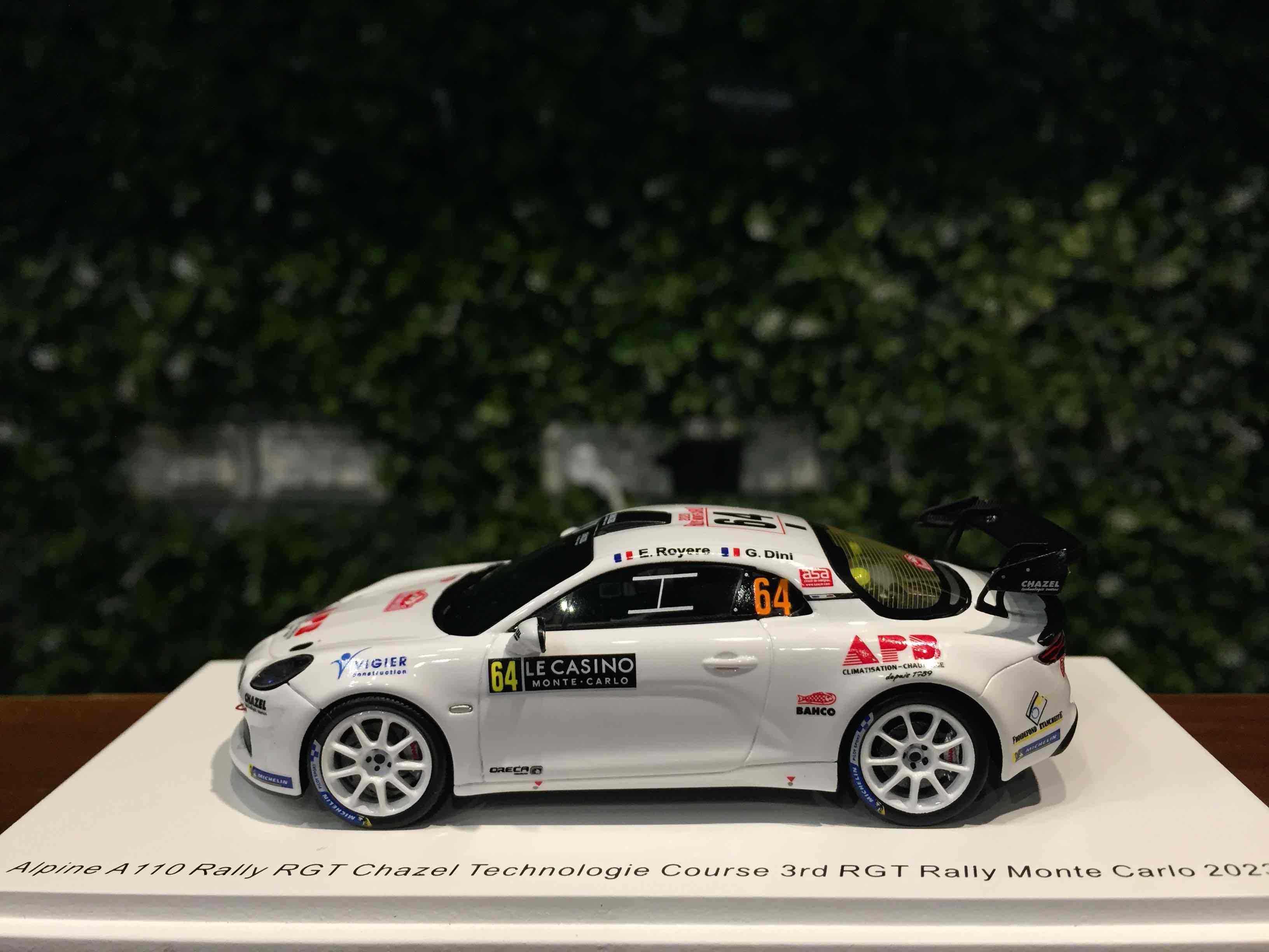 1/43 Spark Alpine A110 Rally 3rd Monte Carlo 2023 S6723【MGM】