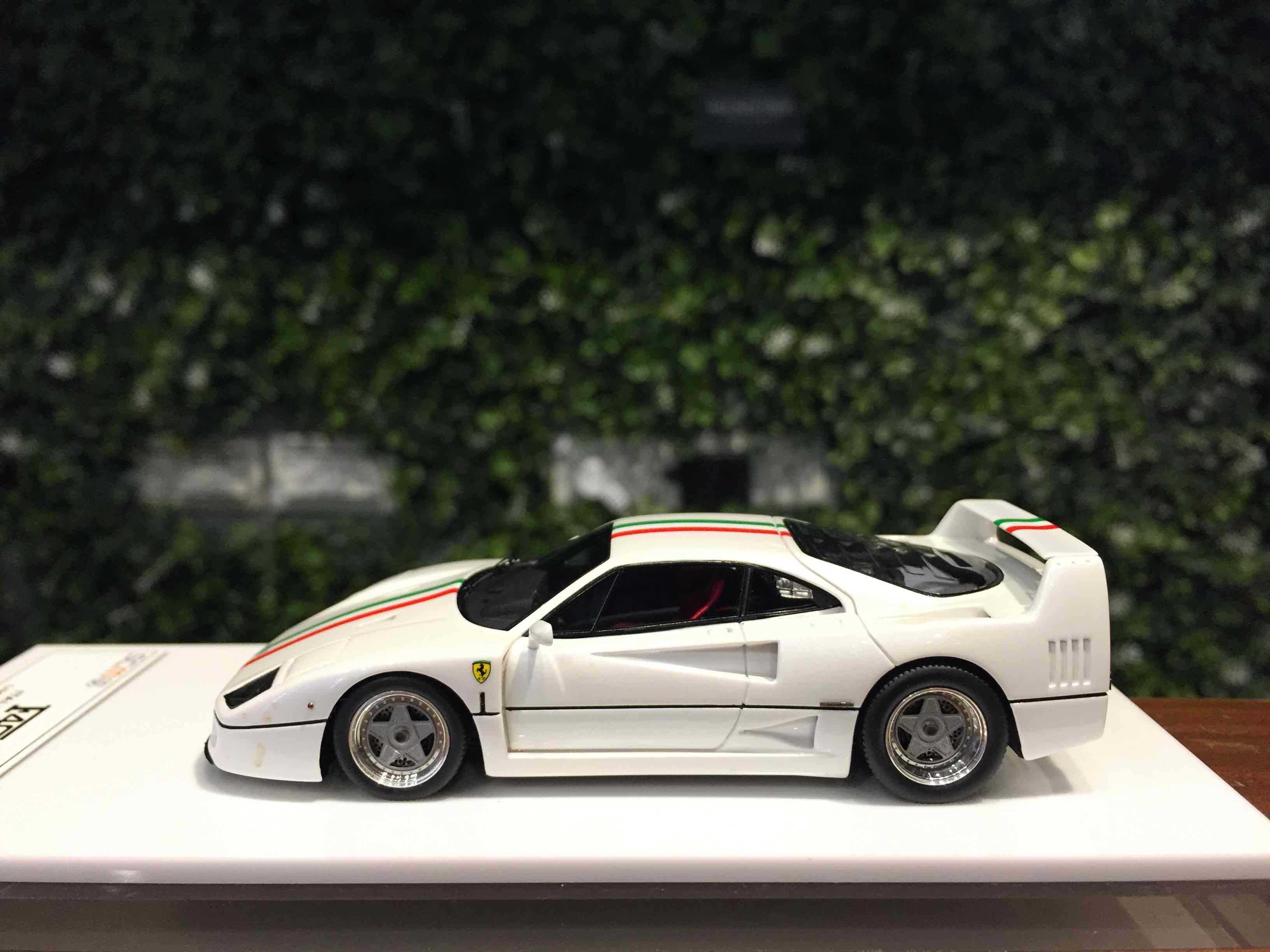 1/43 SCM Ferrari F40 Pearl White Italian Stripes CM607W【MGM 