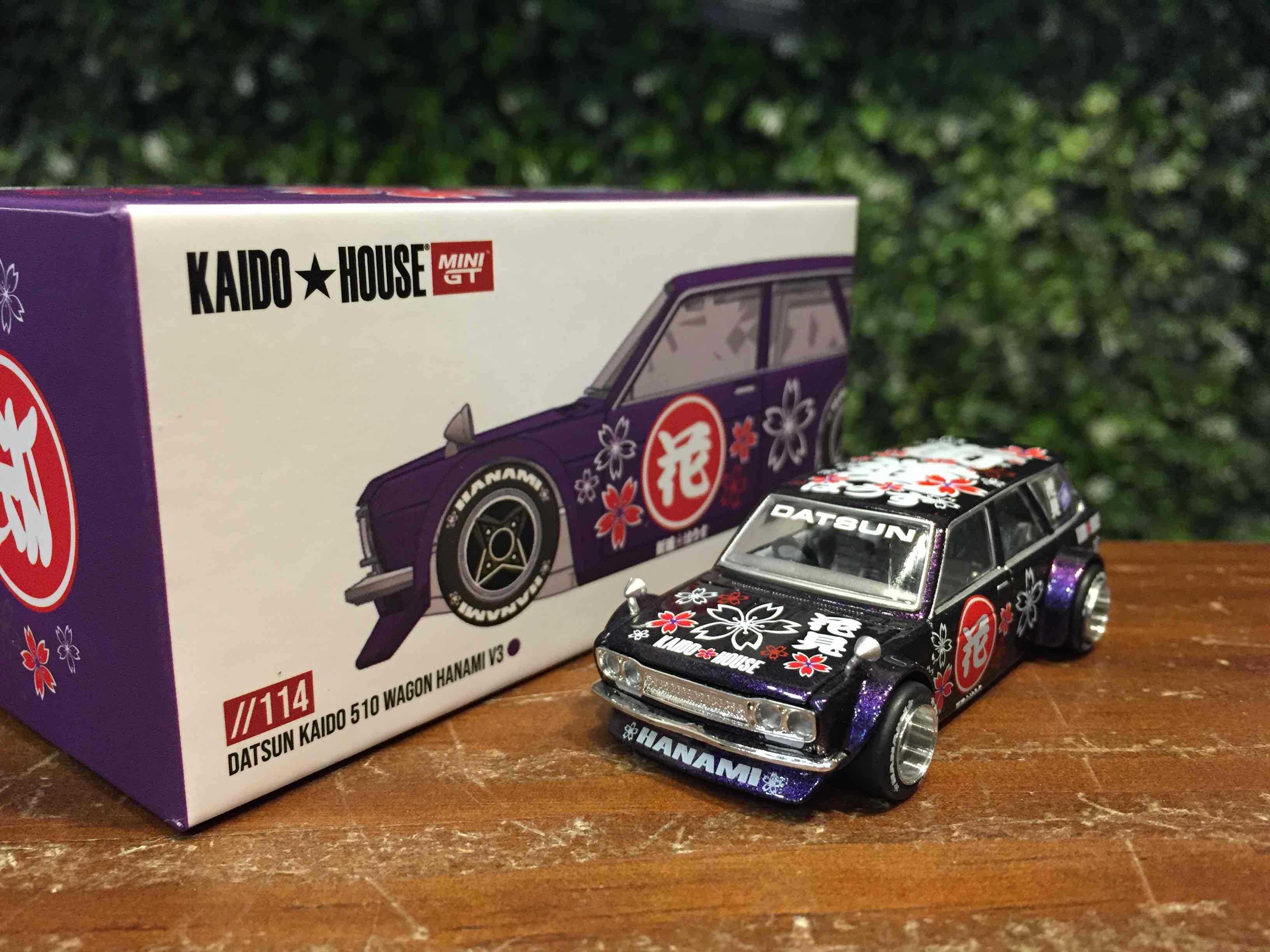 1/64 MiniGT Datsun Kaido 510 Wagon Hanami V3 KHMG114【MGM】