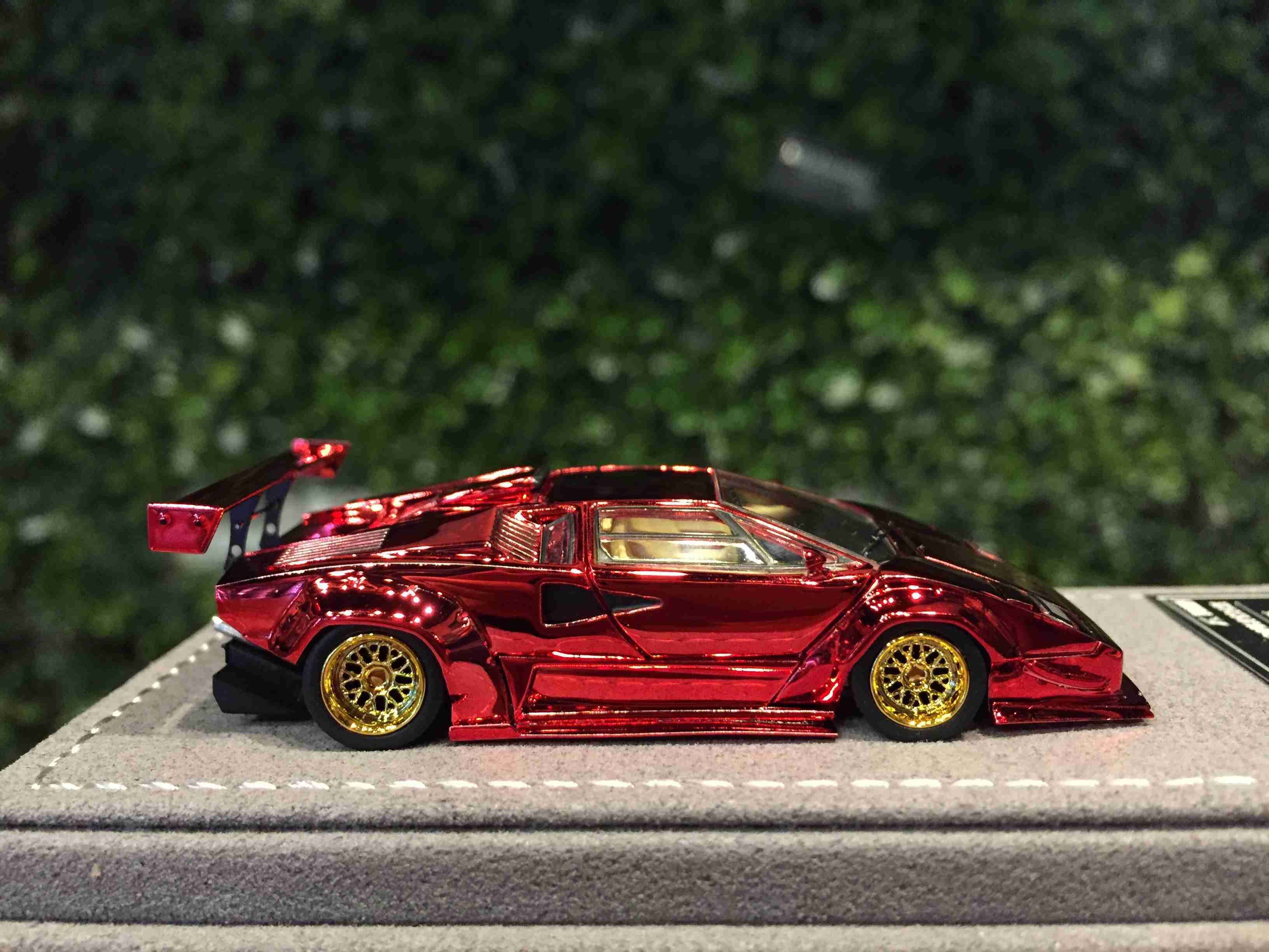 1/64 TopArt LBWK Lamborghini Countach Chrome Red【MGM】 - Max Gear
