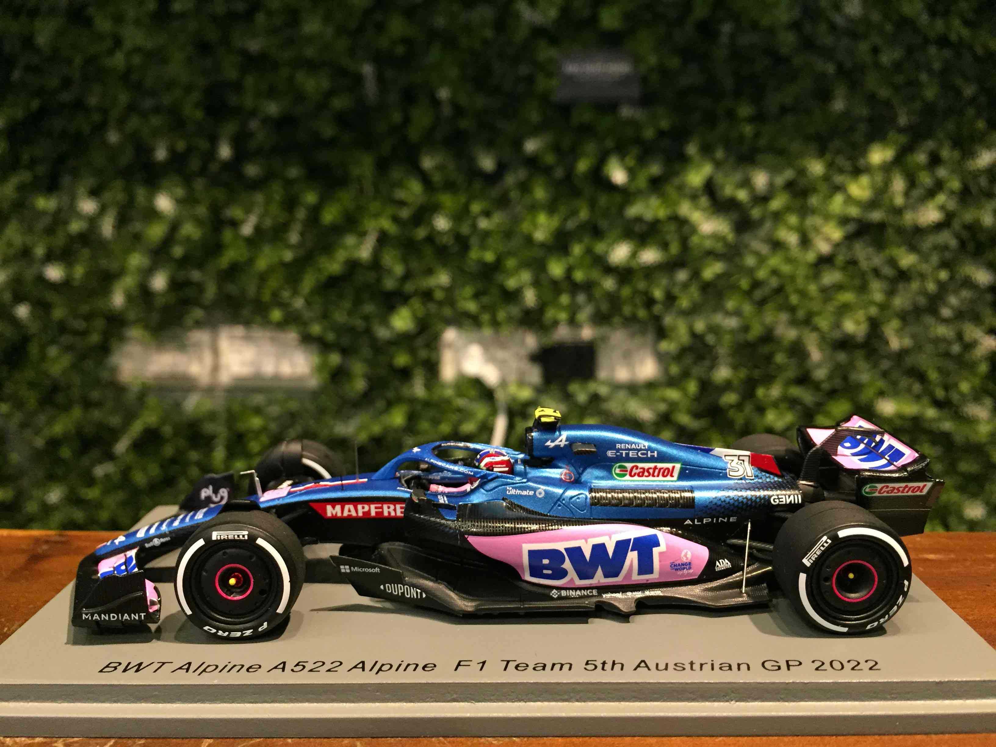 1/43 Spark Alpine A522 Esteban Ocon 5th Austrian S8543【MGM】