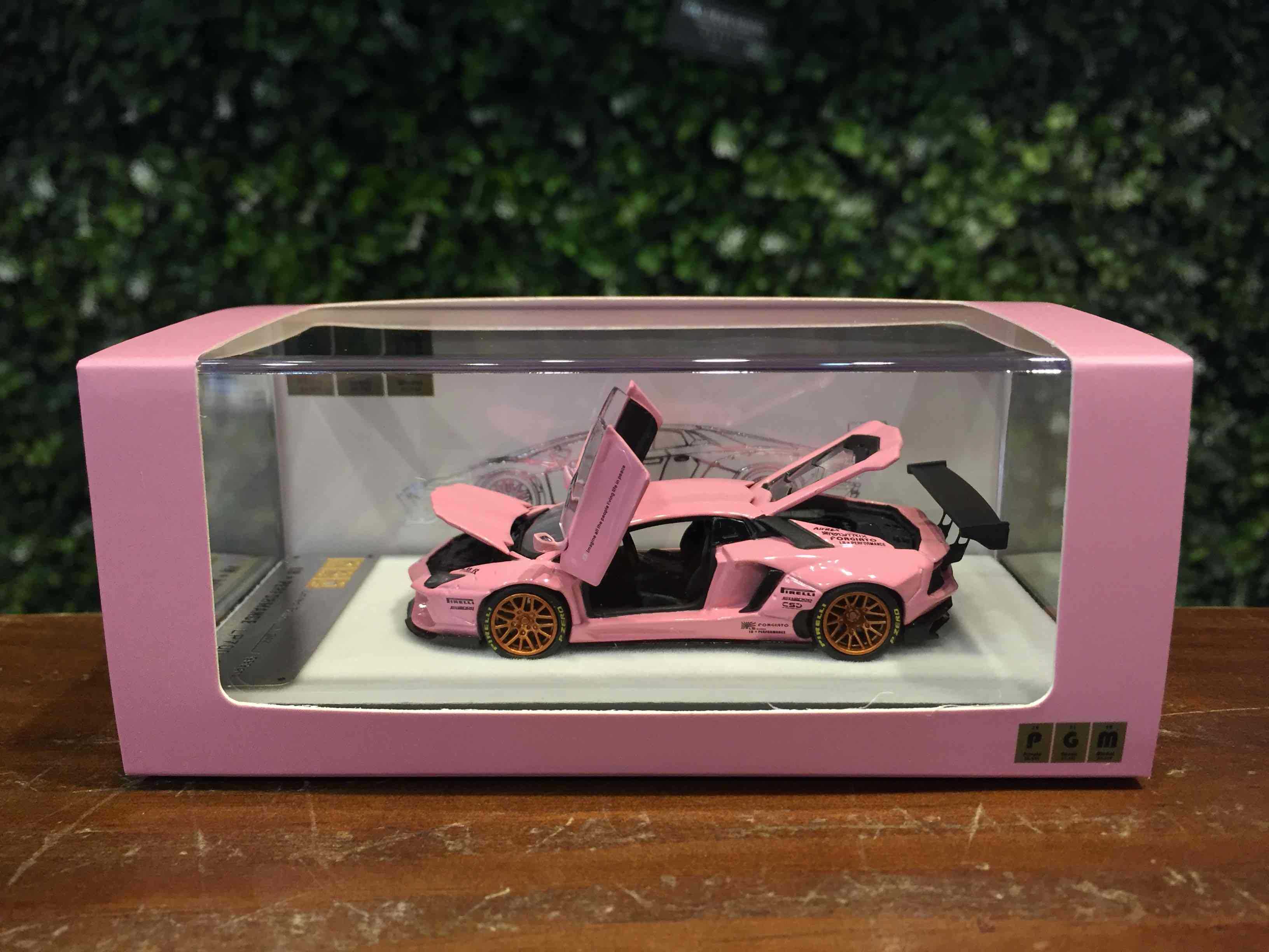 1/64 PGM LBWK Lamborghini Aventador Pink PGM640412S【MGM】