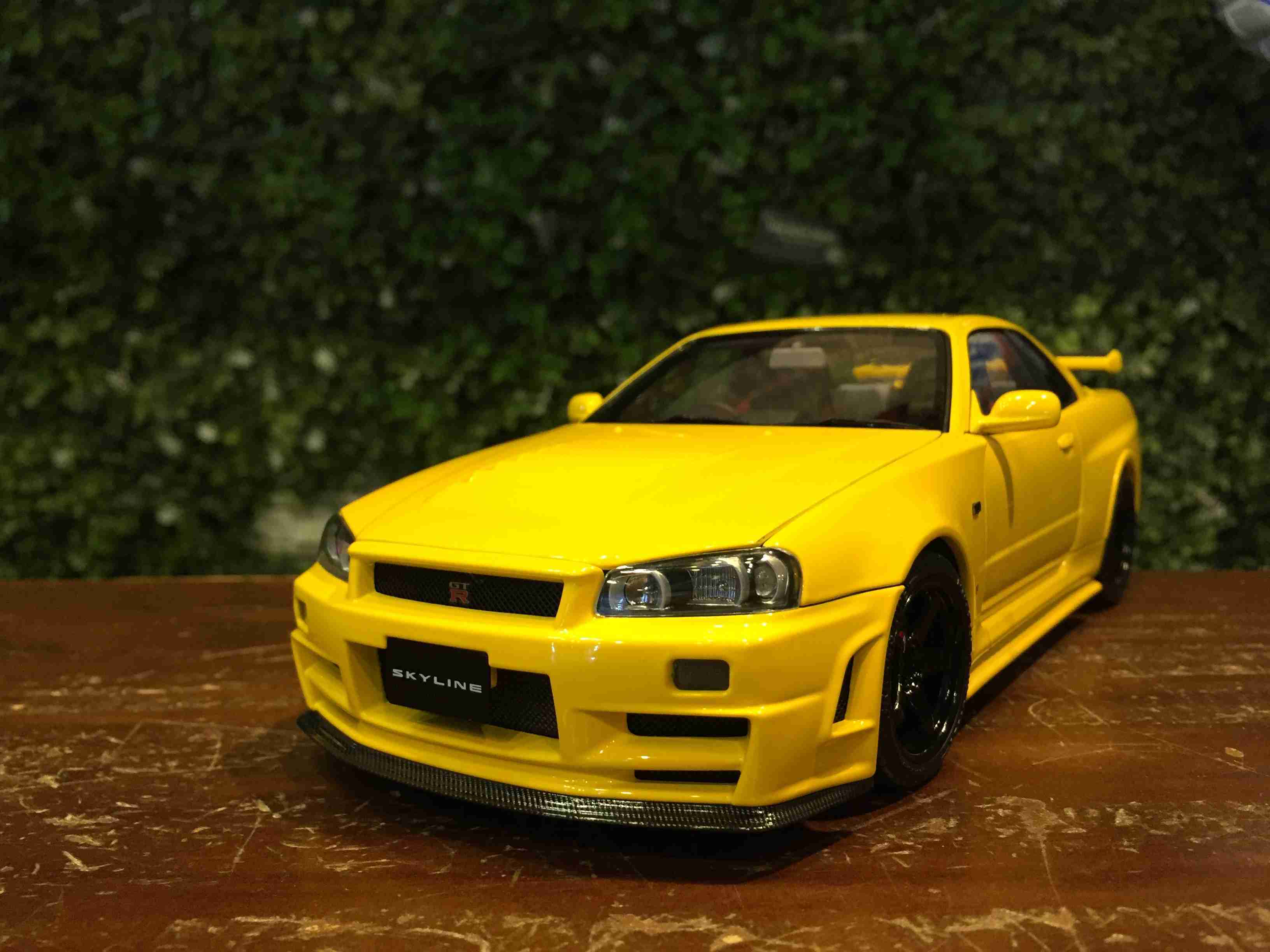 1/18 Motorhelix Nissan Skyline GT-R (R34) Yellow M83412【MGM】