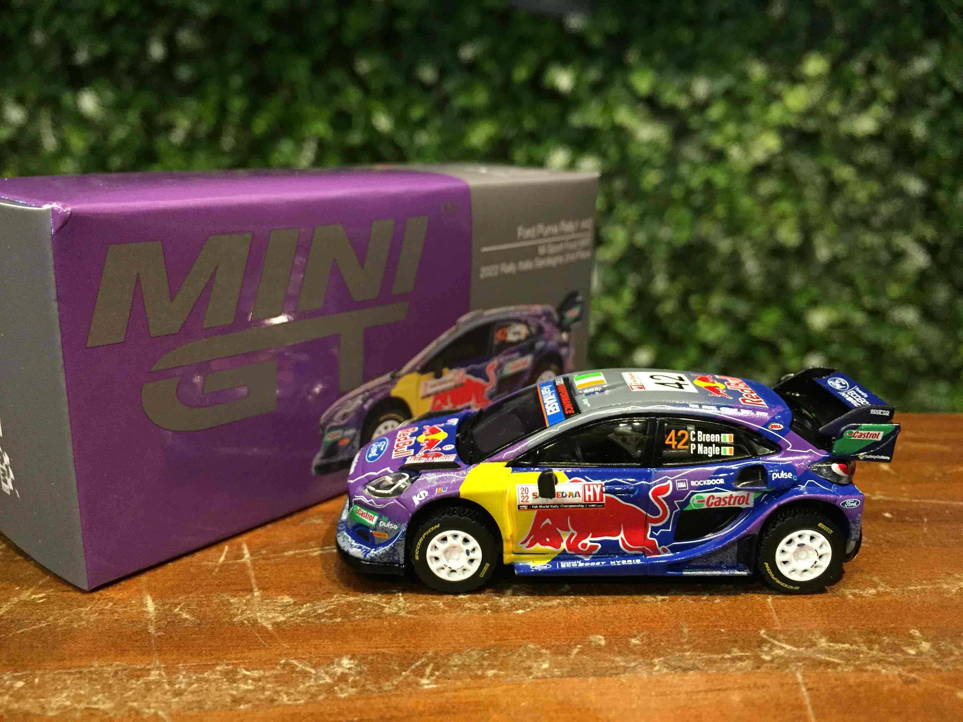 1/64 MiniGT Ford Puma Rally 2022 Sardegna 2nd MGT00627L【MGM】