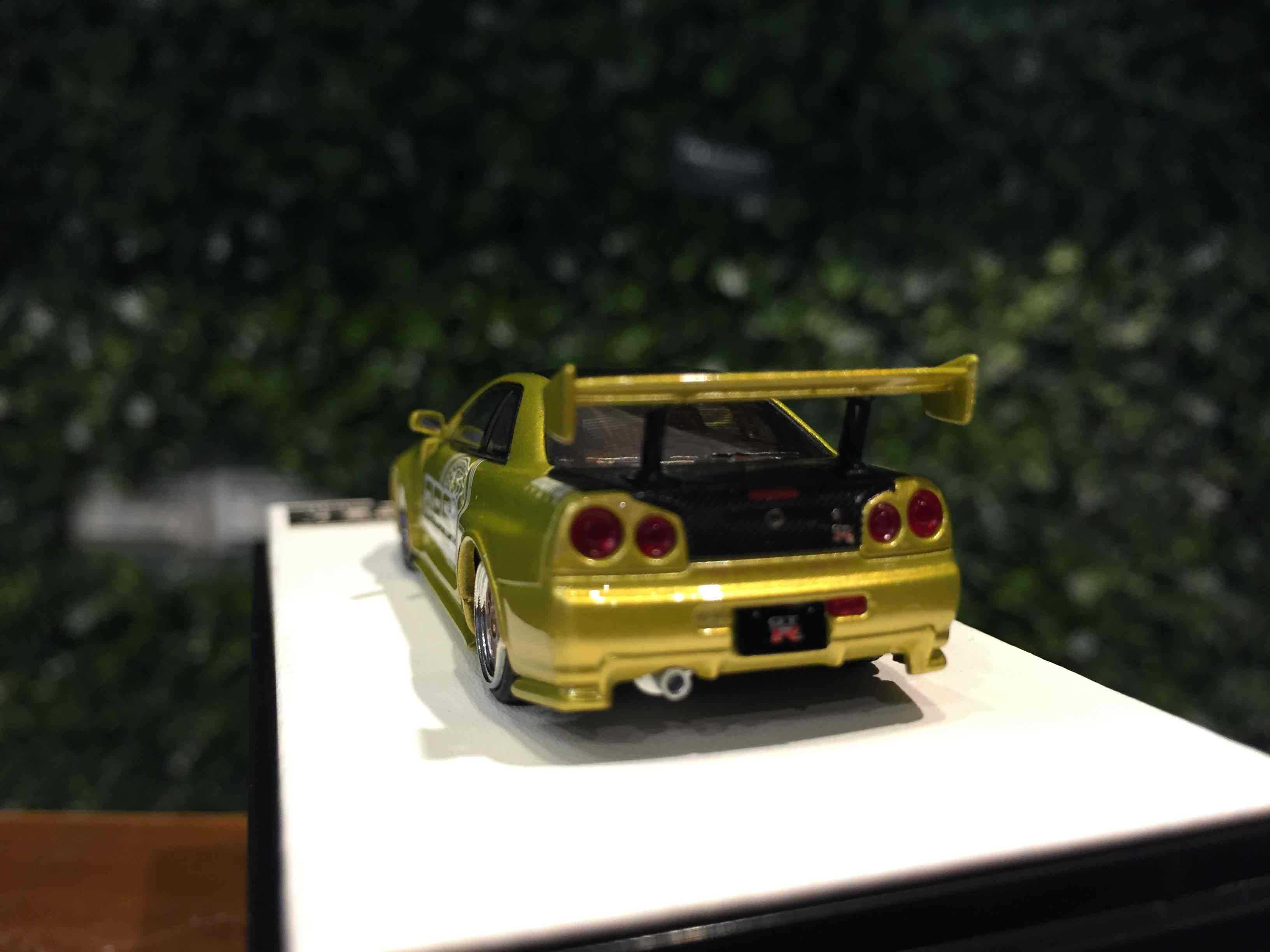 1/64 TimeModel Nissan Skyline GT-R (R34) Gold TM643425【MGM】