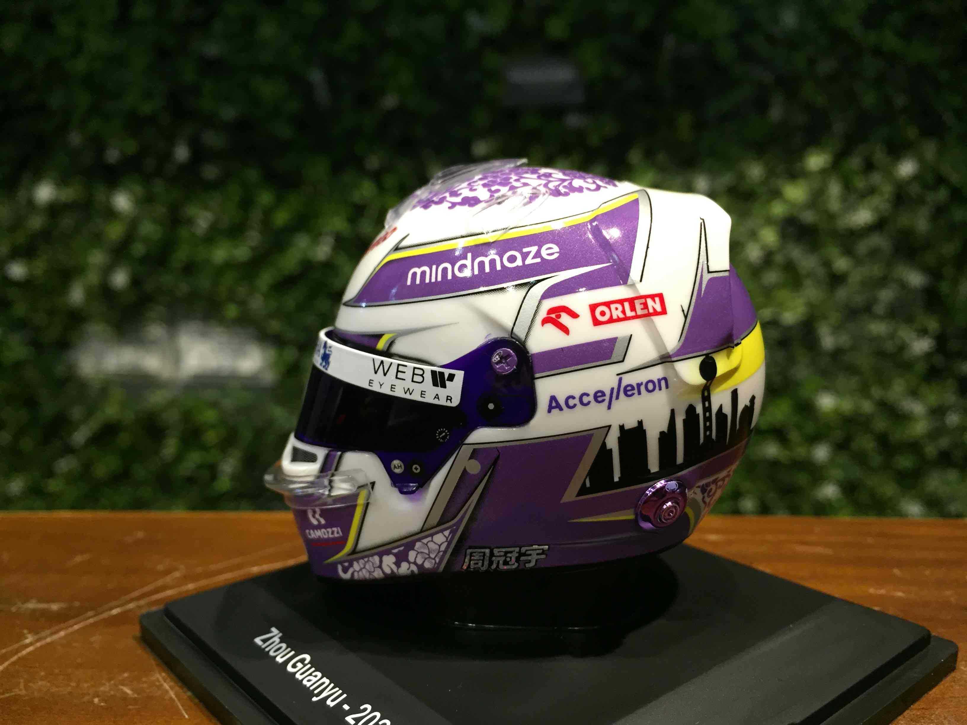 1/5 Spark Alfa Romeo C42 Zhou GuanYu Helmet 2022 5HF079【MGM】