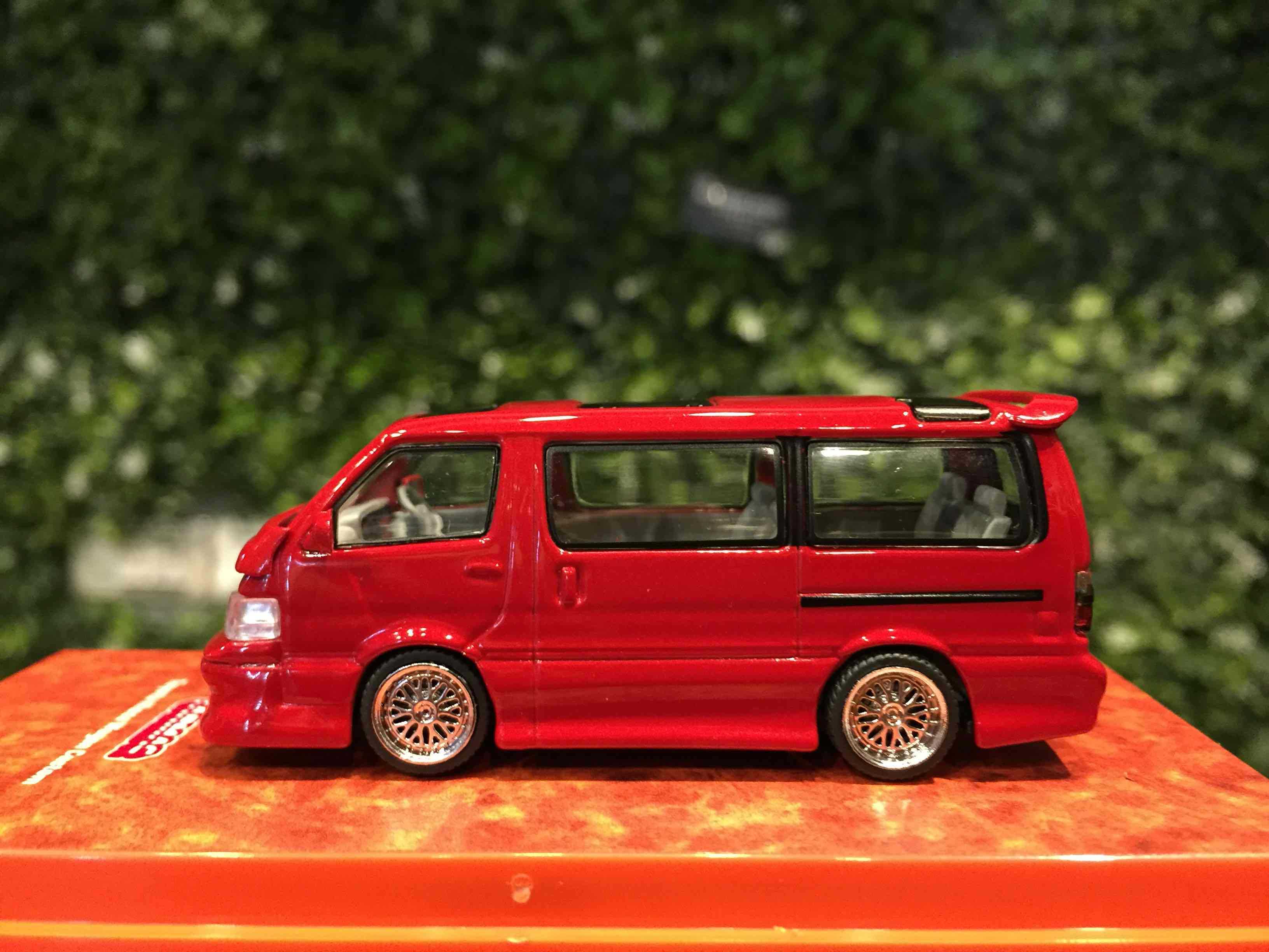 1/64 Tarmac Toyota Hiace Wagon Custom Red T64R078RE【MGM】