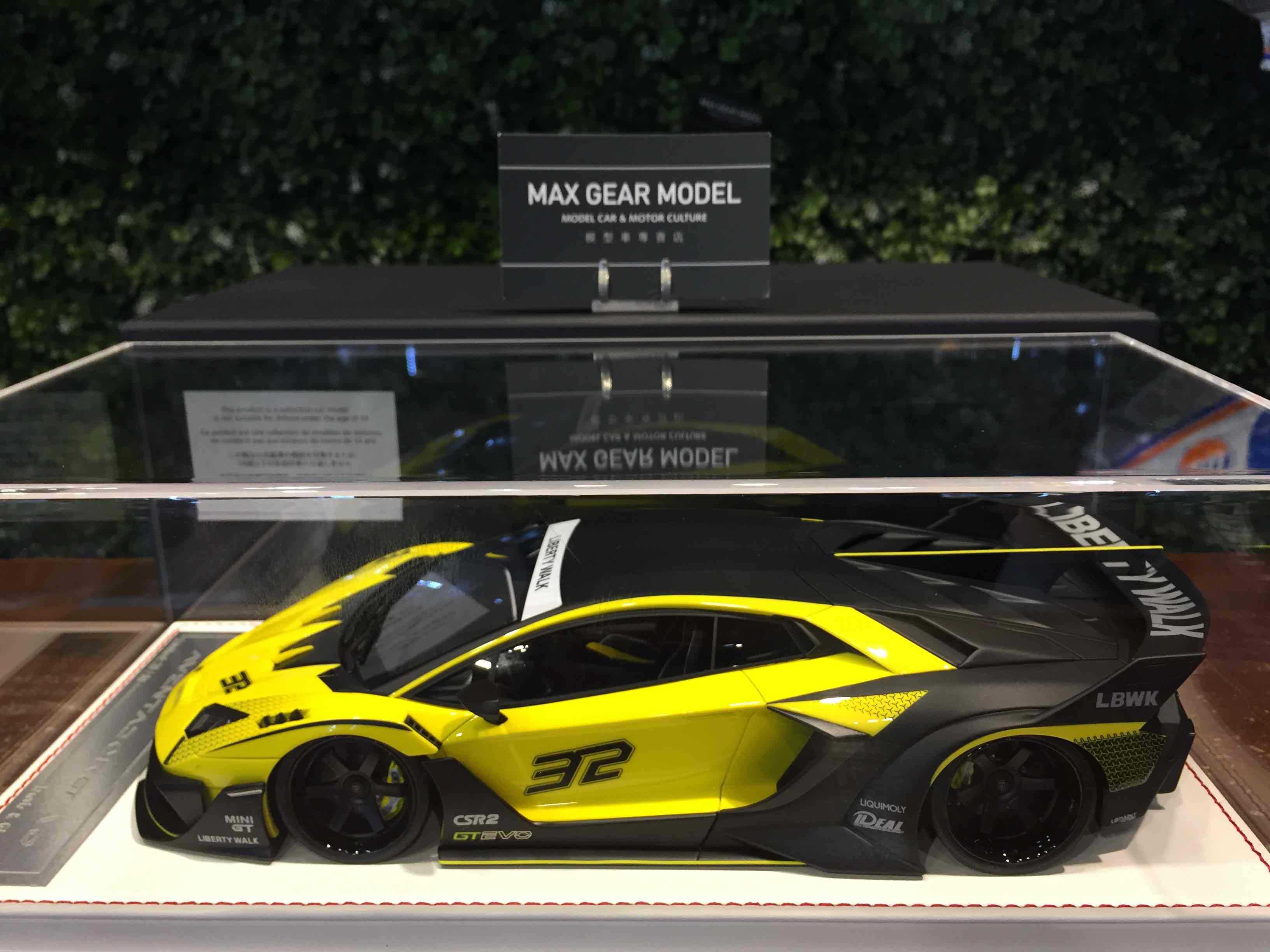 1/18 D\u0026G LBWK Aventador GT EVO Yellow DG180223D【MGM】