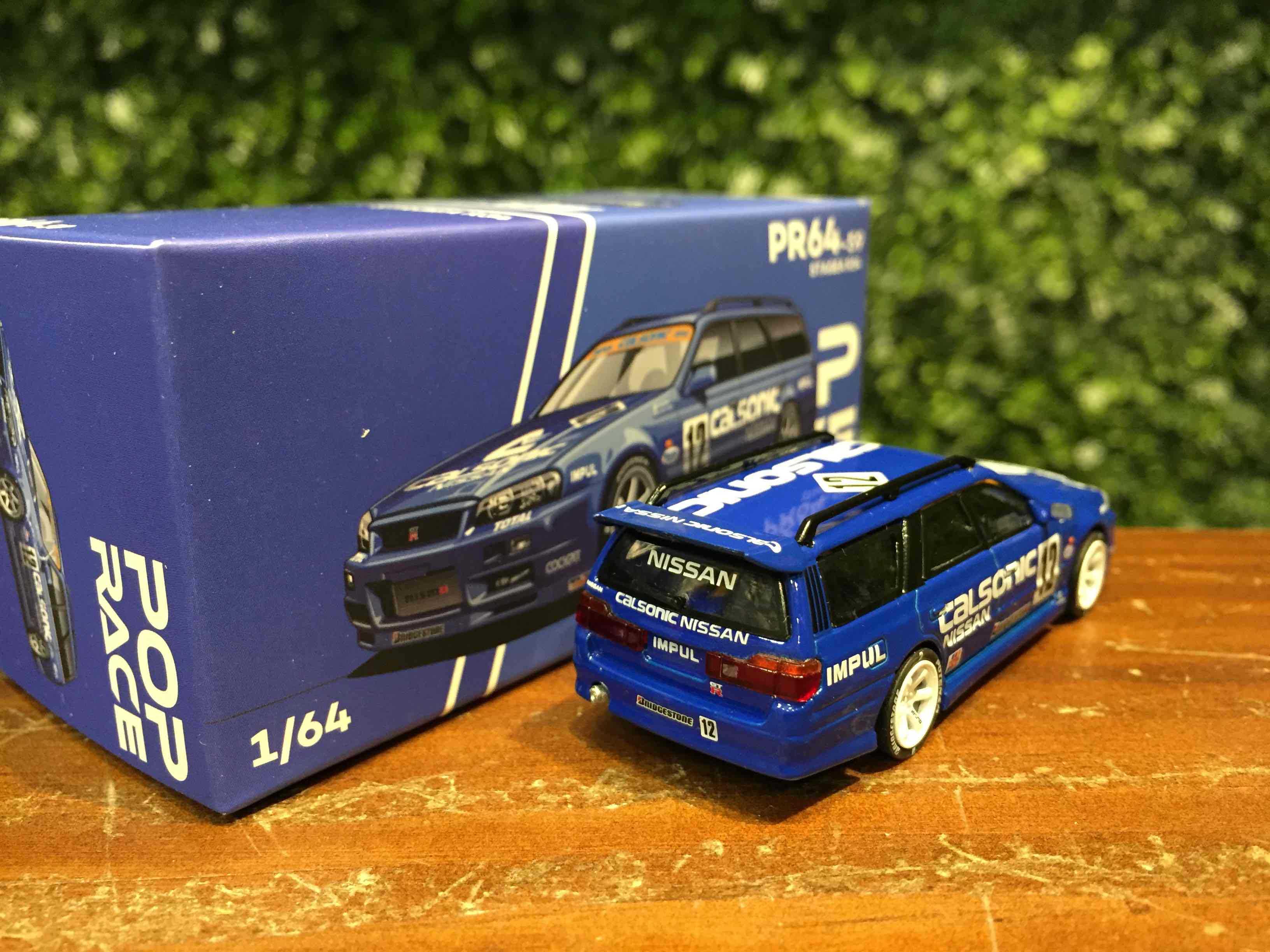 1/64 POPRACE Nissan Stagea R34 Calsonic PR640059【MGM】