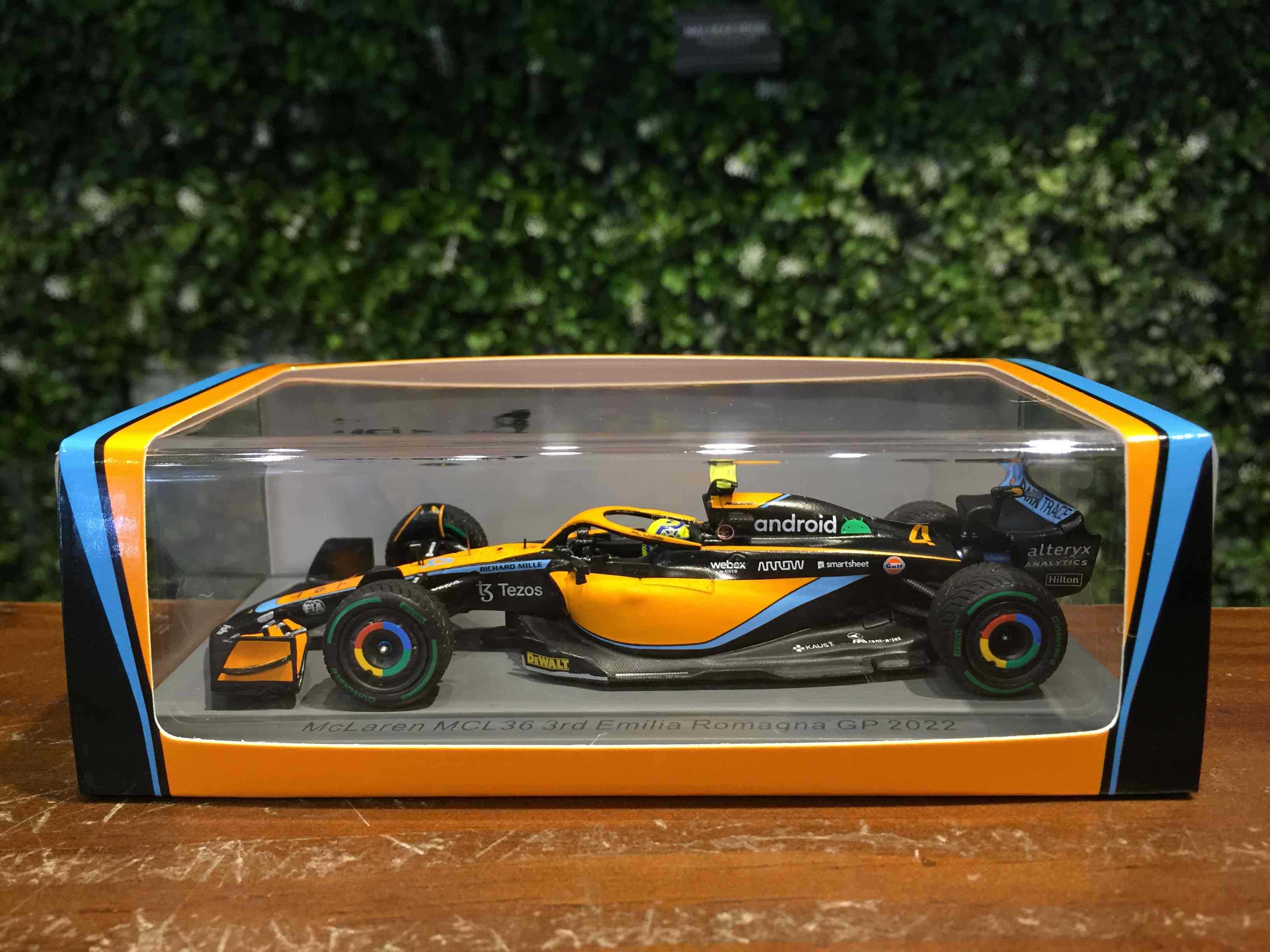 1/43 Spark McLaren MCL36 Lando Norris 3rd Romagna S8540【MGM】