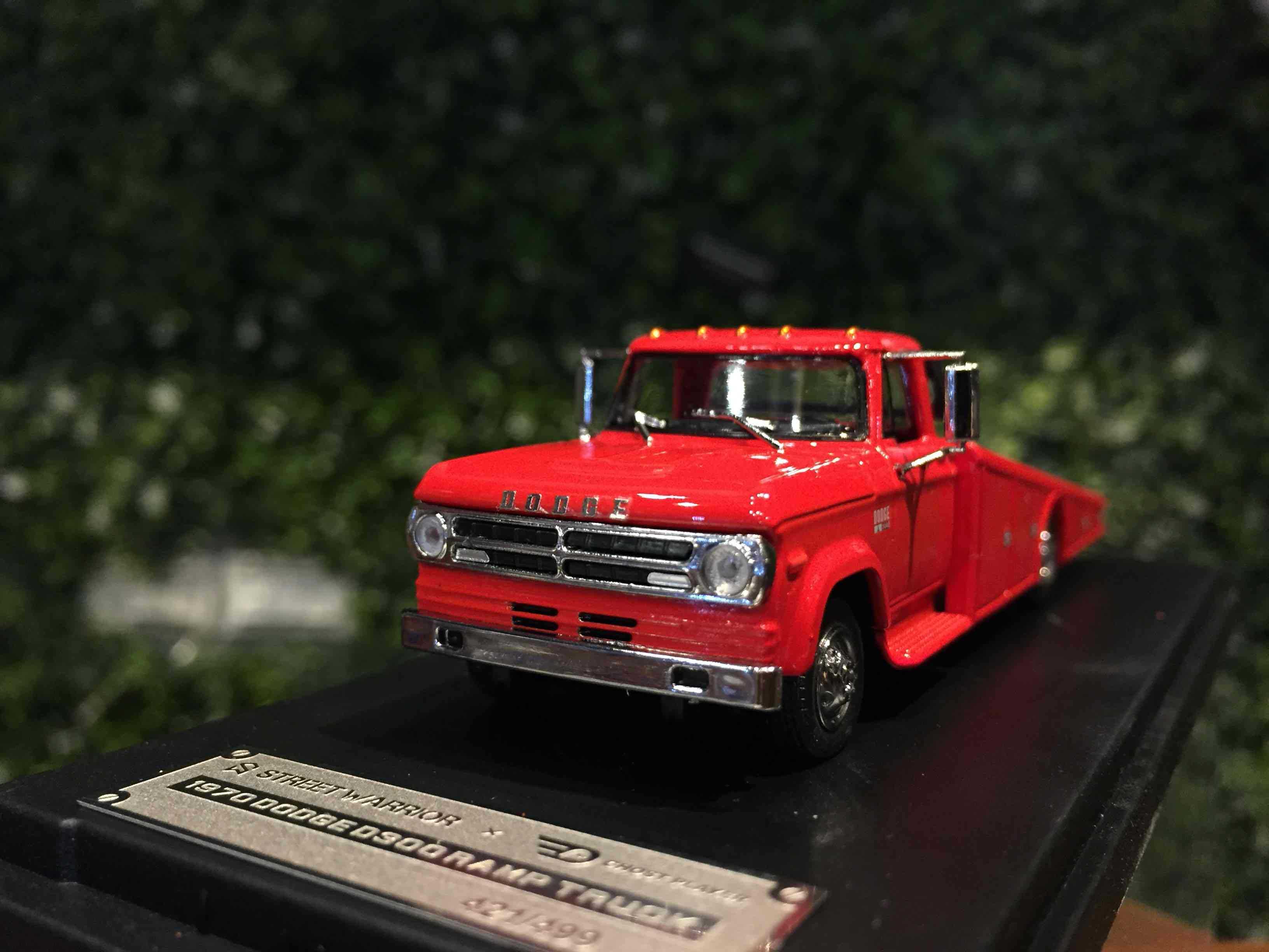 1/64 StreetWeapon Dodge D300 Ramp Truck 1970 Red【MGM】