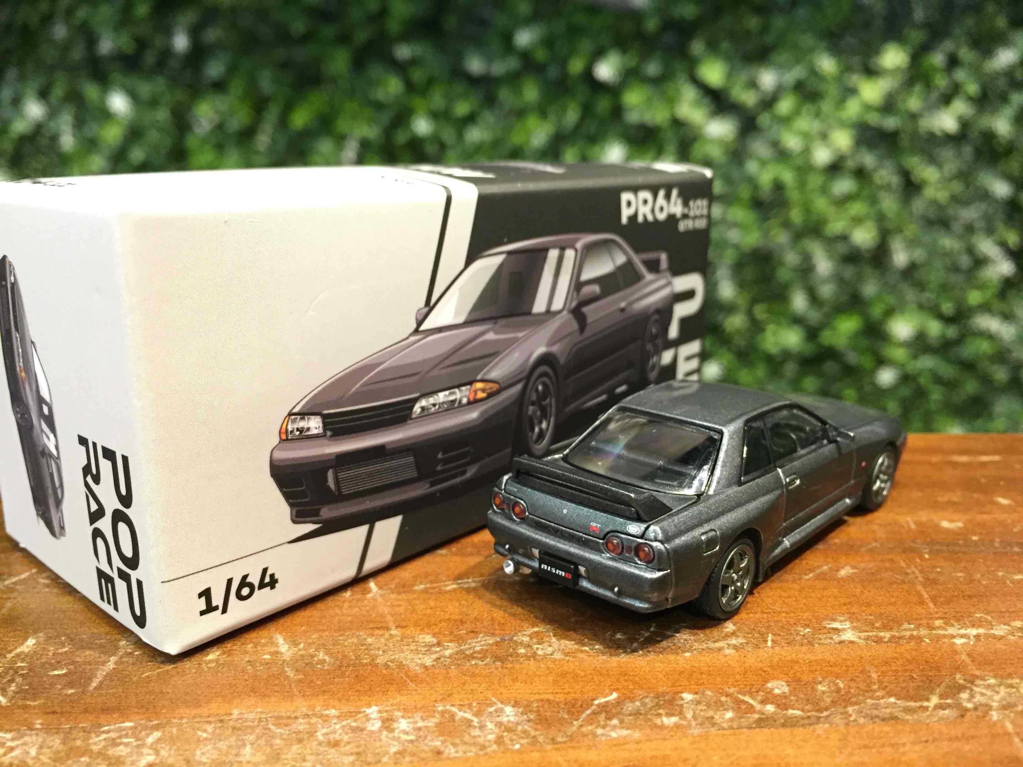 1/64 POPRACE Nissan Skyline GT-R (R32) GunGrey PR640101【MGM】