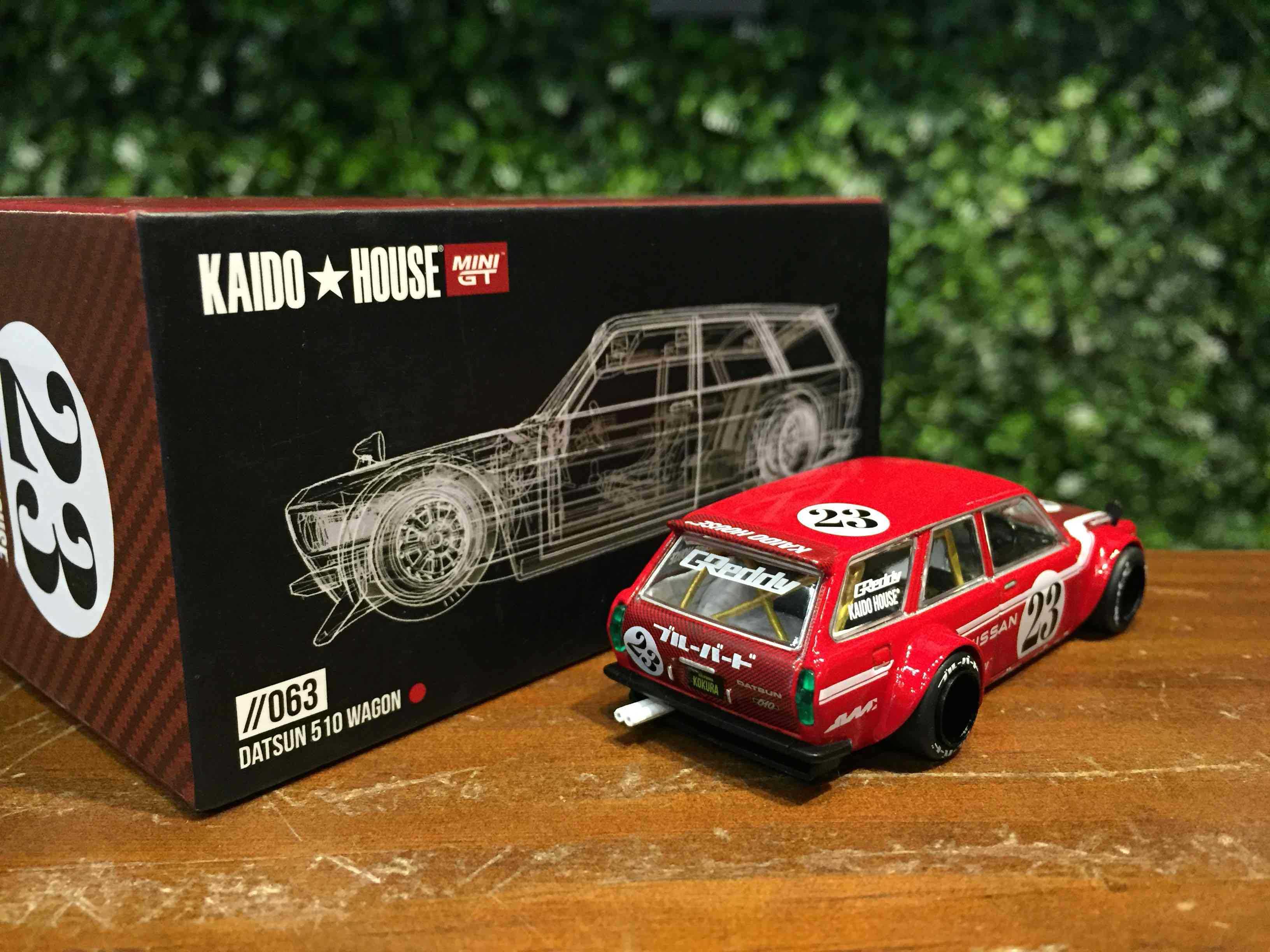 1/64 MiniGT Datsun Kaido 510 Wagon Carbon V2 KHMG063【MGM】