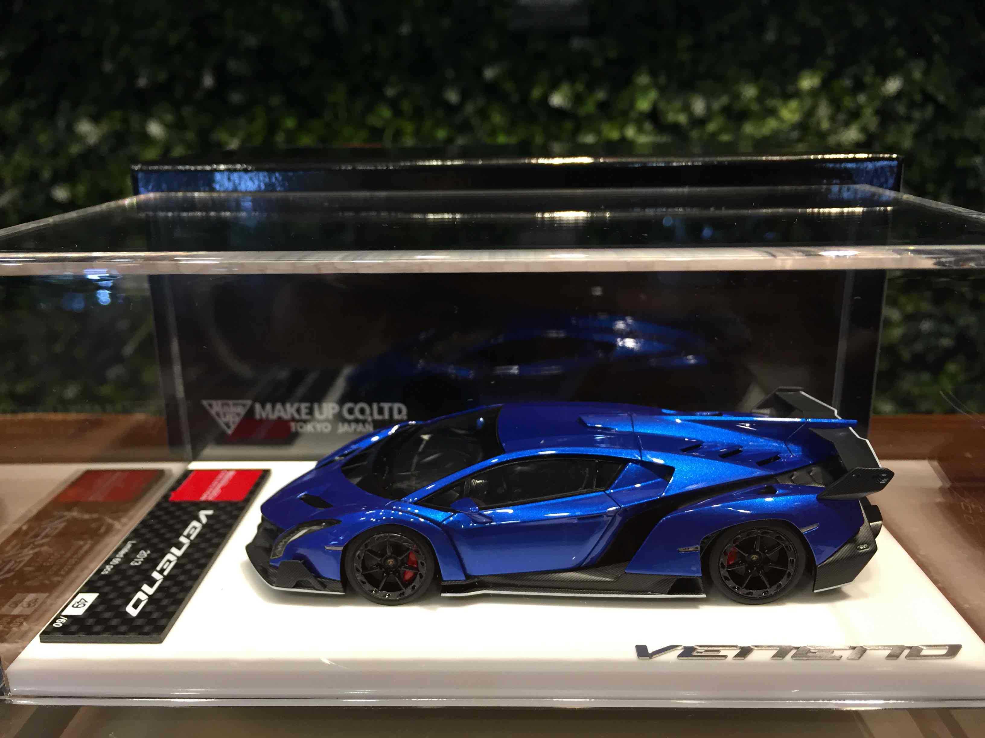 1/43 MakeUp Lamborghini Veneno 2013 Blue EM449H【MGM】