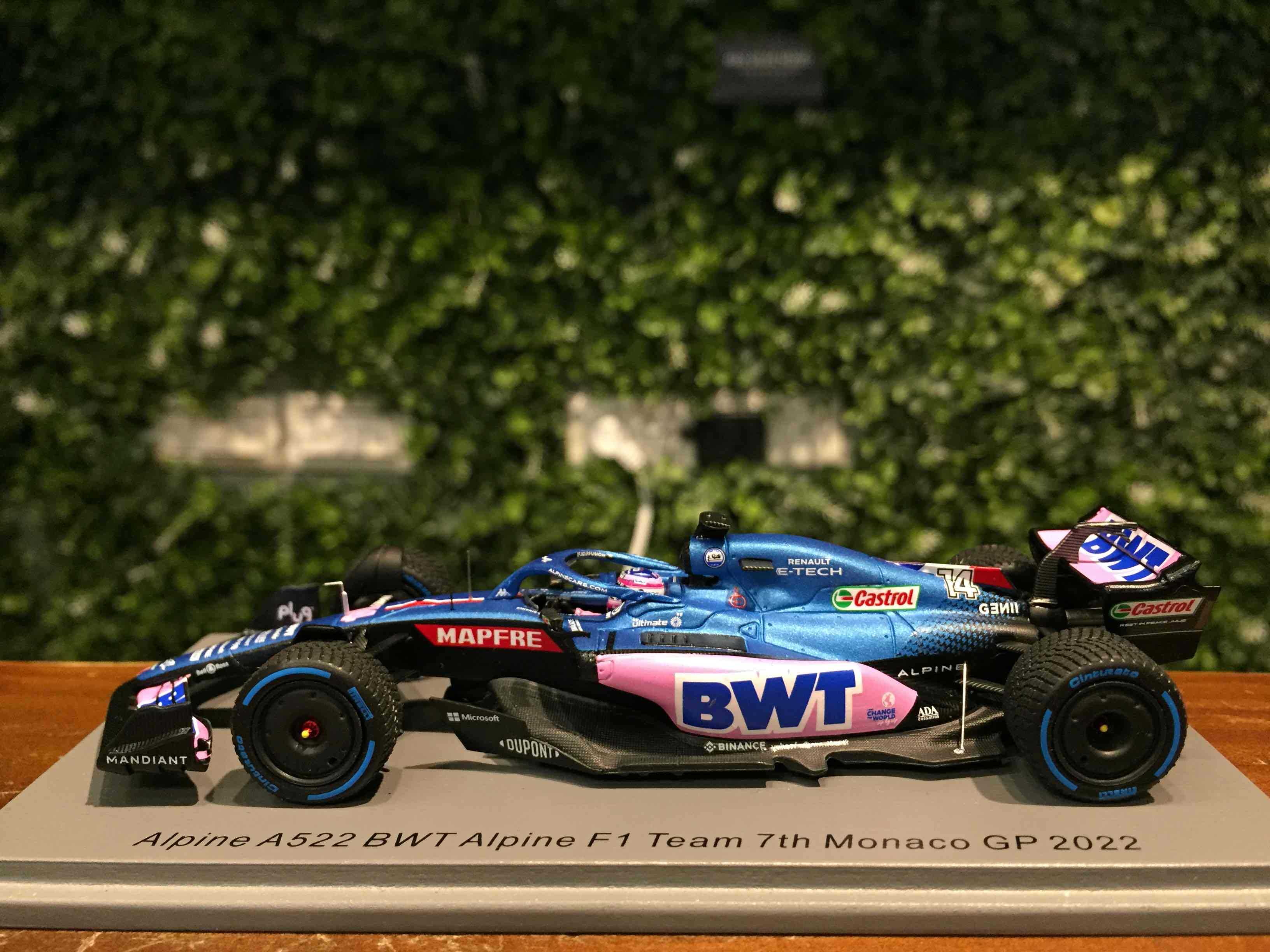 1/43 Spark Alpine A522 Fernando Alonso 7th Monaco S8520【MGM】