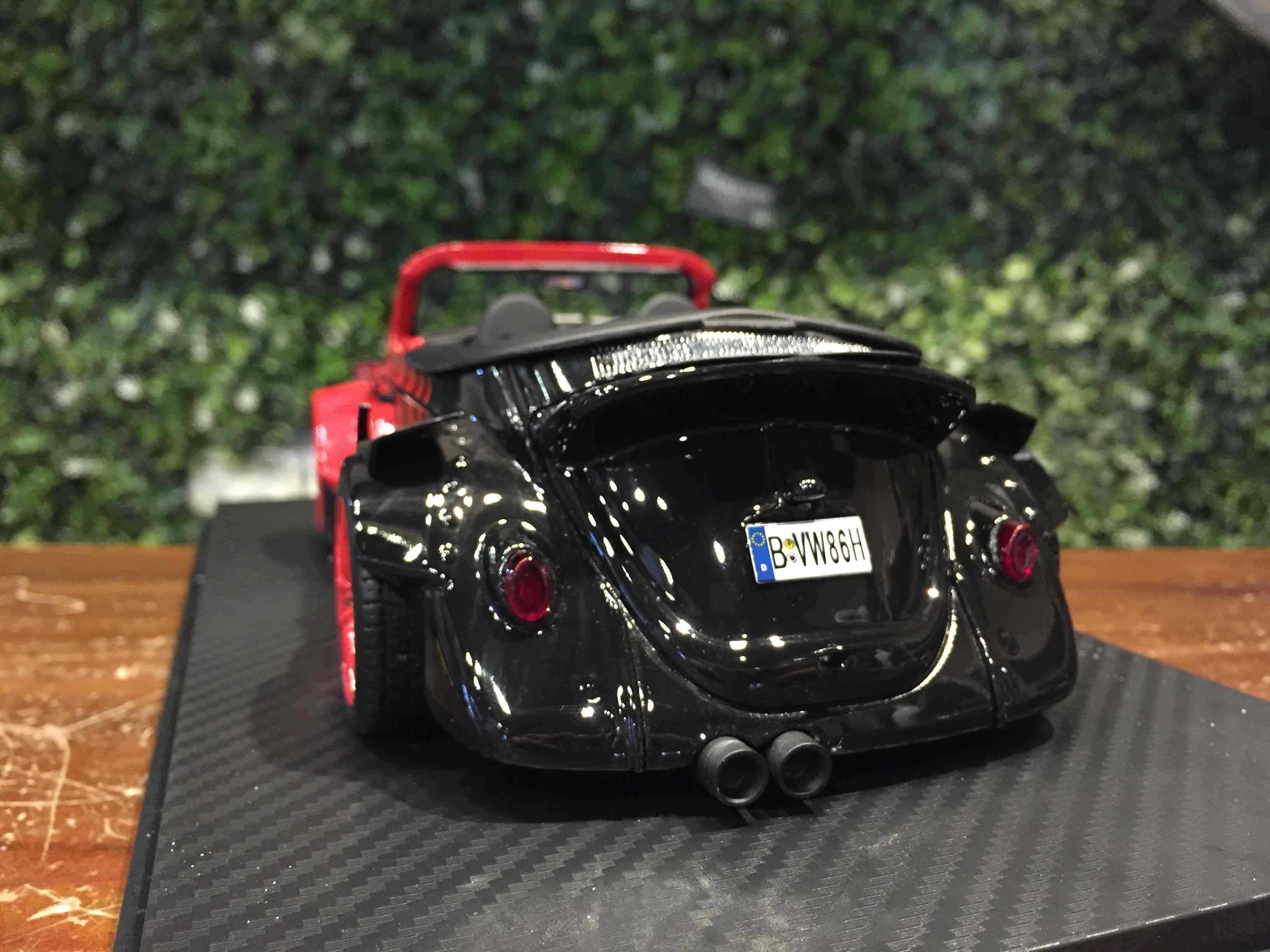 1/18 MYC RWB Volkswagen VW Beetle Convertible Red Shark【MGM】