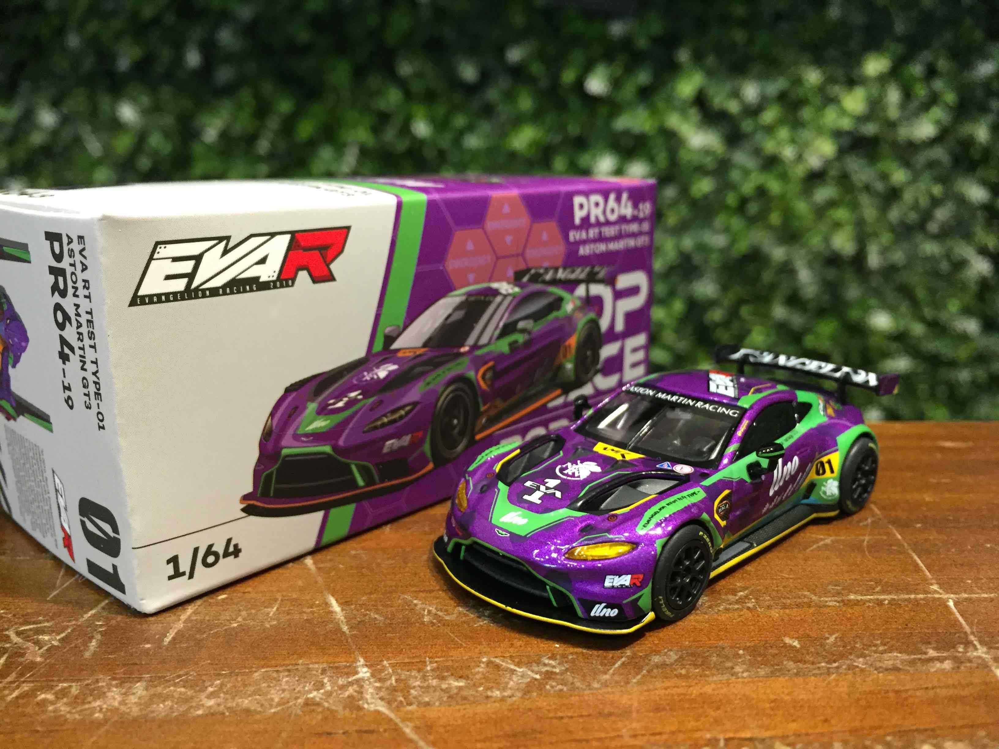 Pop Race 1:64 Aston Martin GT3 Purple - EVA RT TEST TYPE-01 - PR64-19