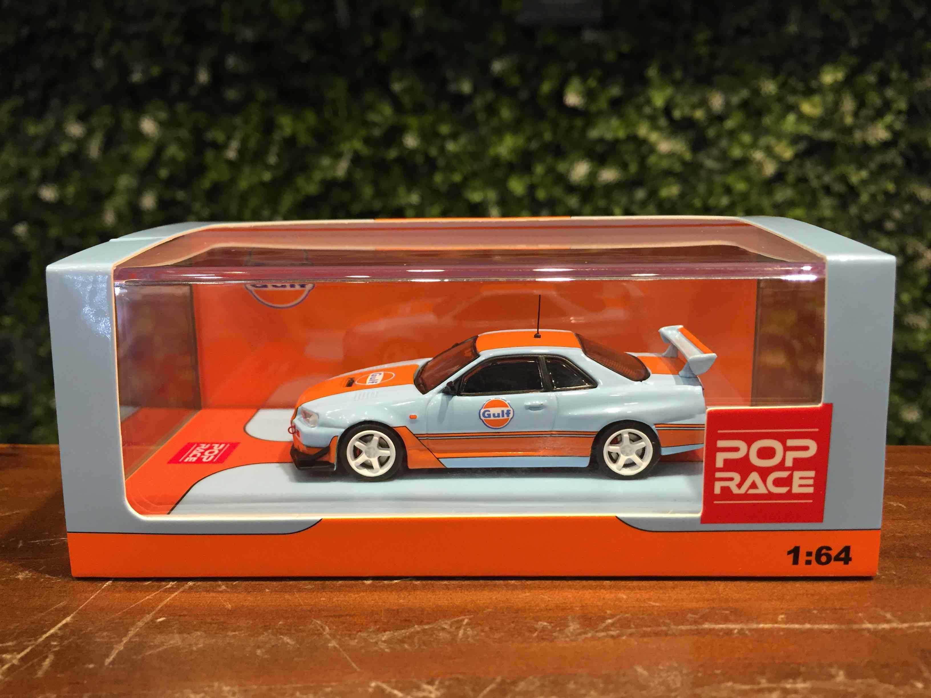 1/64 POPRACE Nissan Skyline GT-R R34 Gulf PR64NR34GULF【MGM】