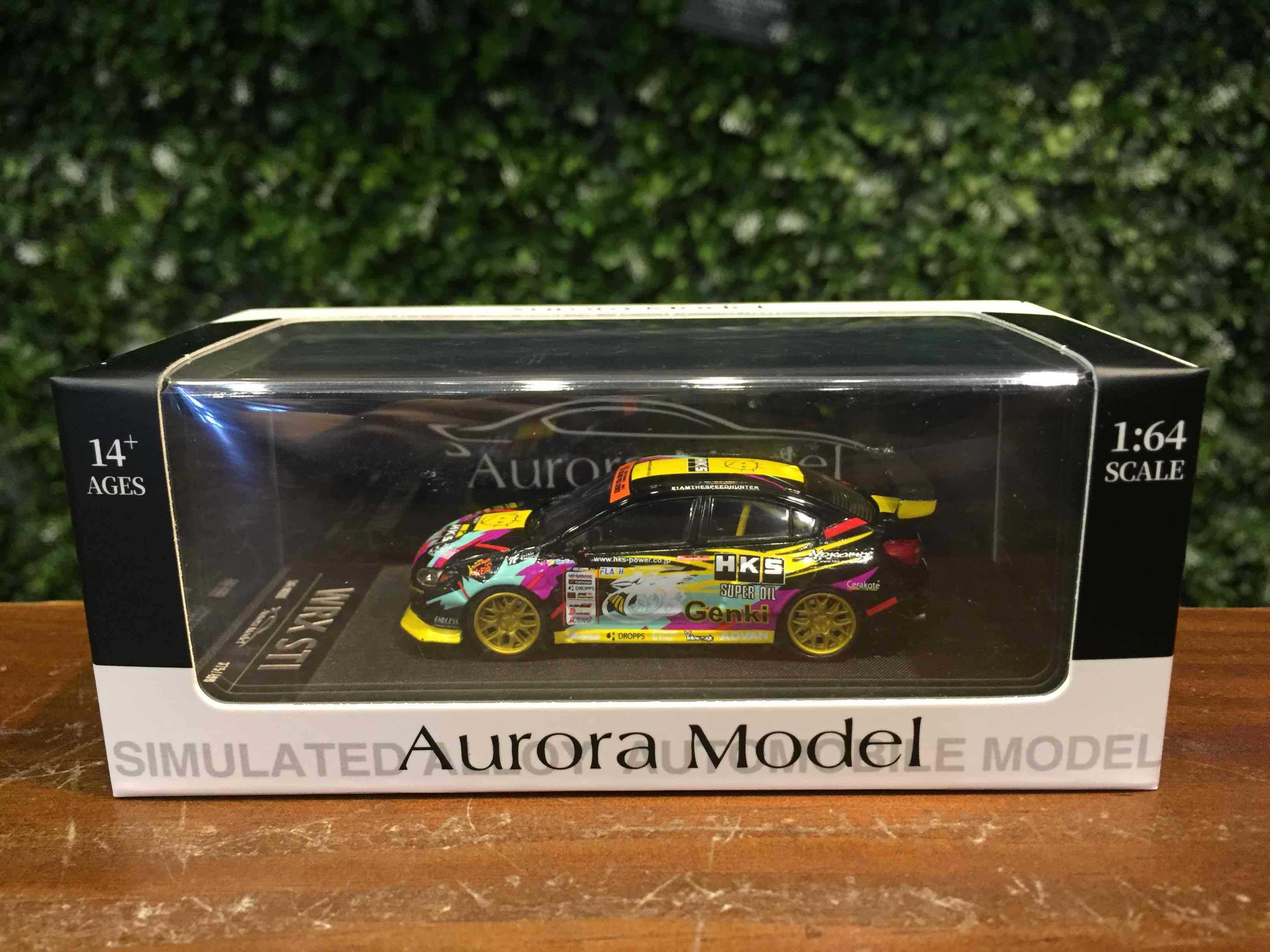 1/64 Aurora Subaru WRX STI HKS AM645422【MGM】 - Max Gear Model