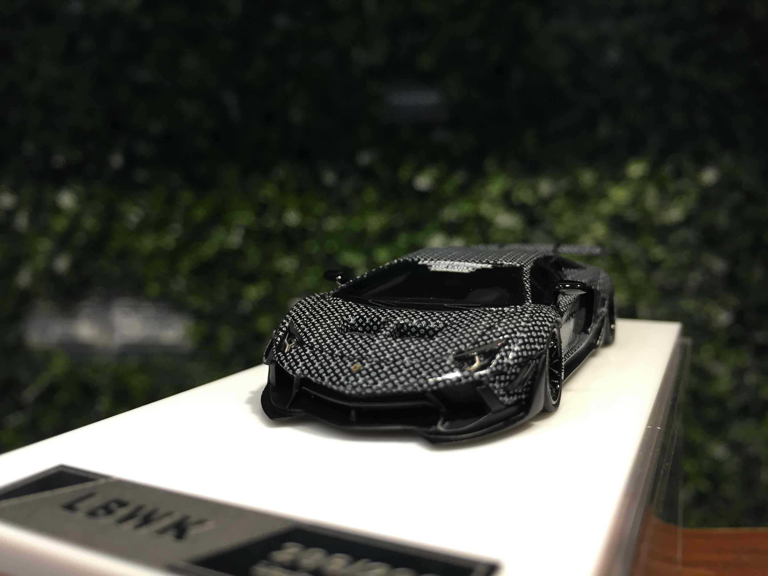 TPC Lamborghini Aventador LBWK Louis Vuitton Black + Figure Brick