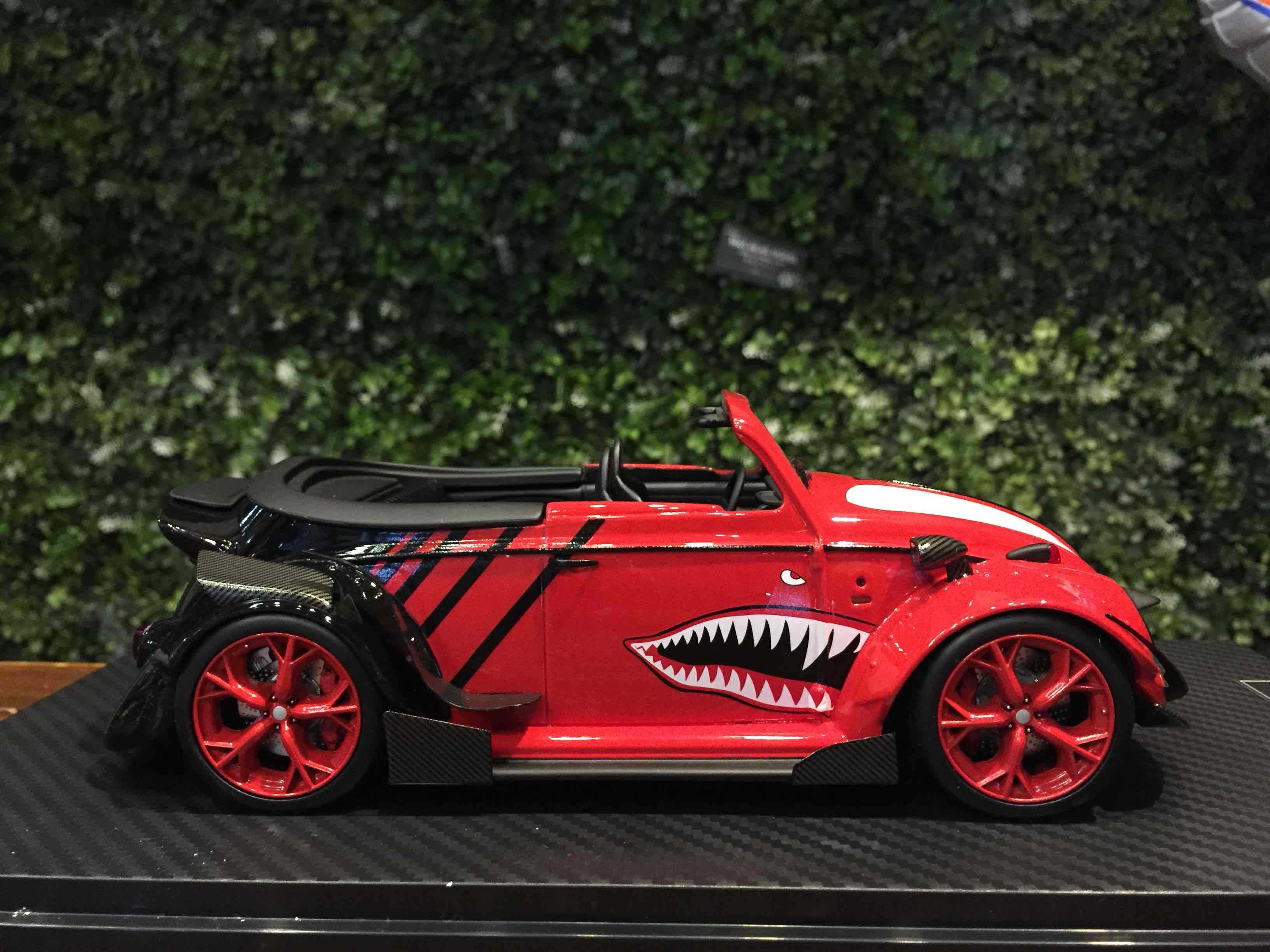 1/18 MYC RWB Volkswagen VW Beetle Convertible Red Shark【MGM】