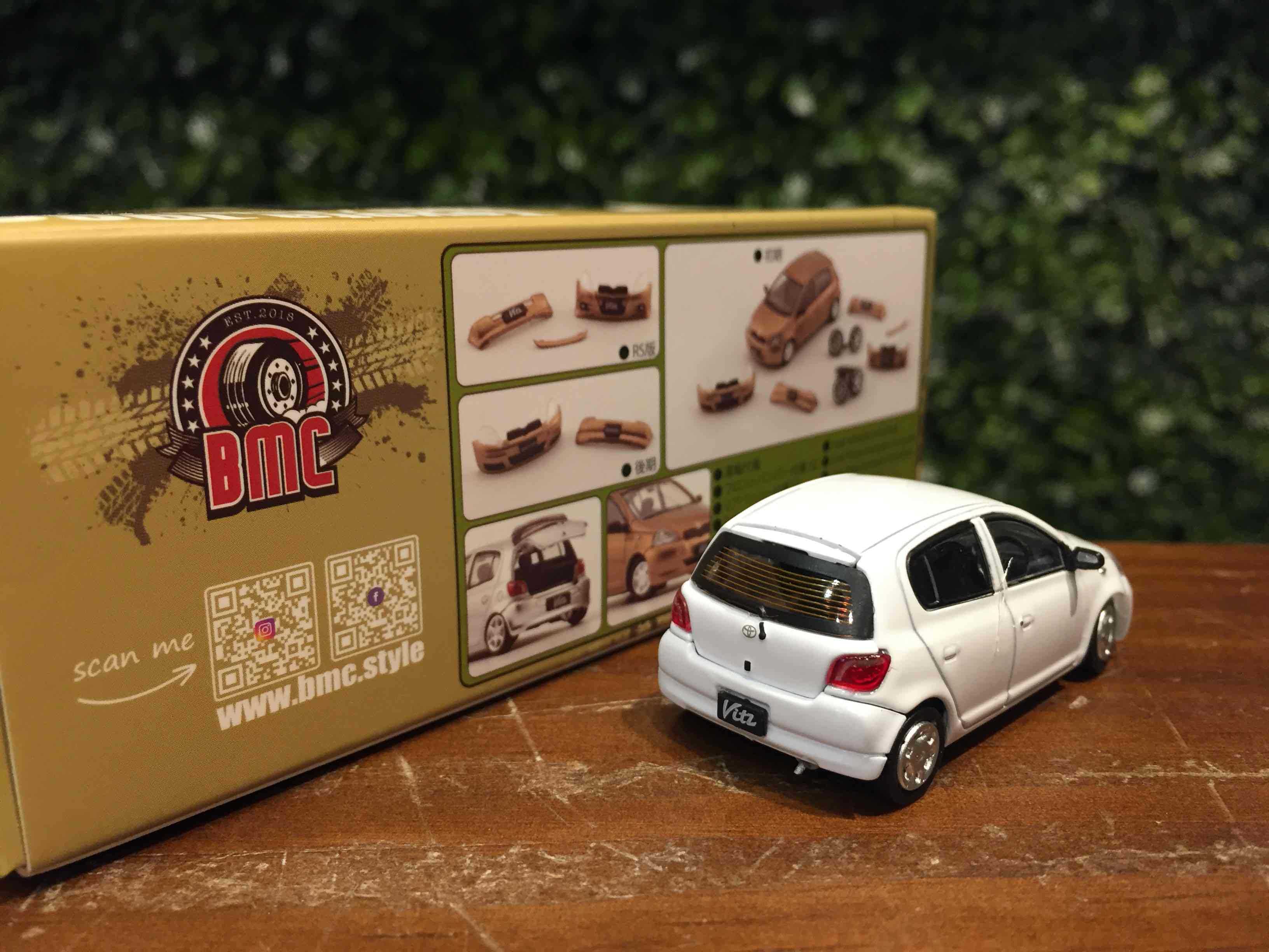 1/64 BMC Toyota Yaris (Vitz) 1998 White 64b0378【MGM】