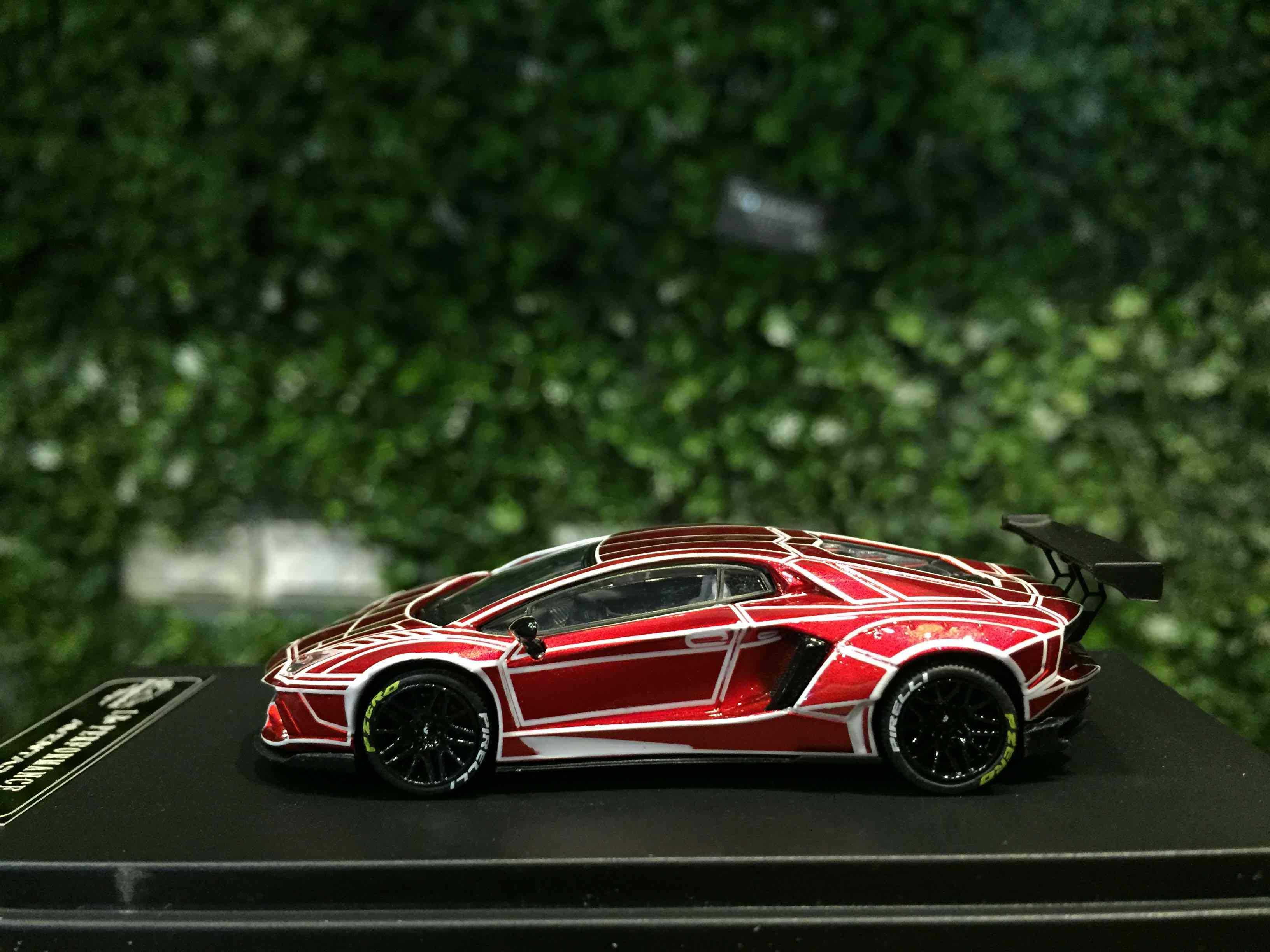 1/64 KingModel LBWK Aventador Chrome Red【MGM】