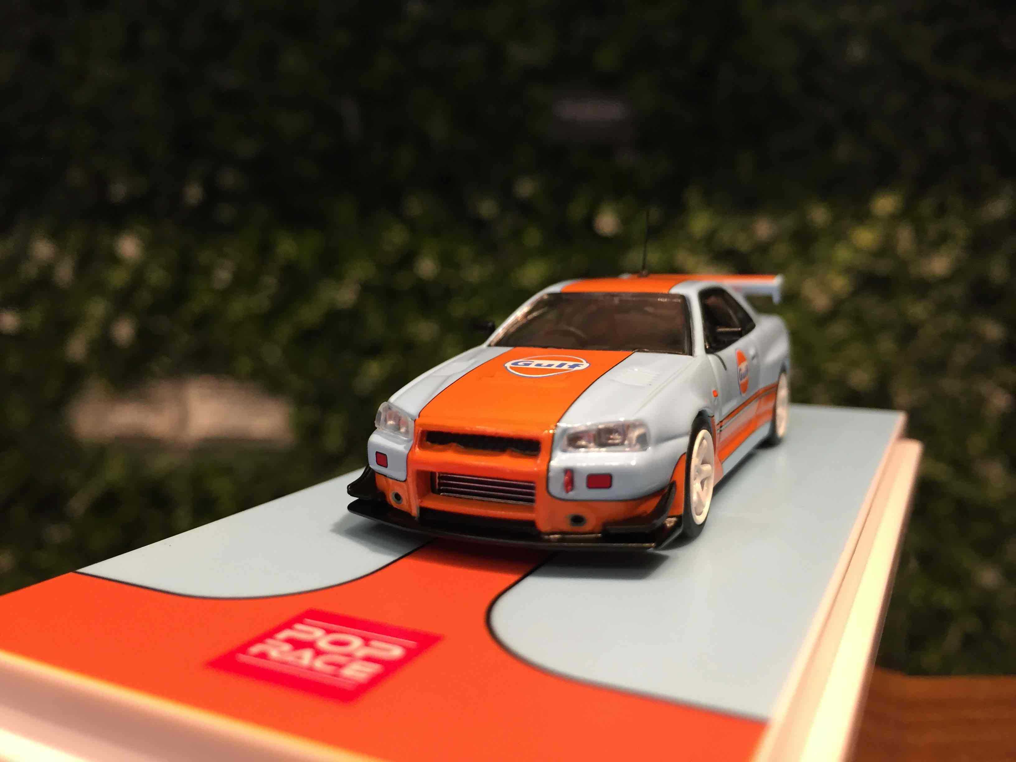 1/64 POPRACE Nissan Skyline GT-R R34 Gulf PR64NR34GULF【MGM】