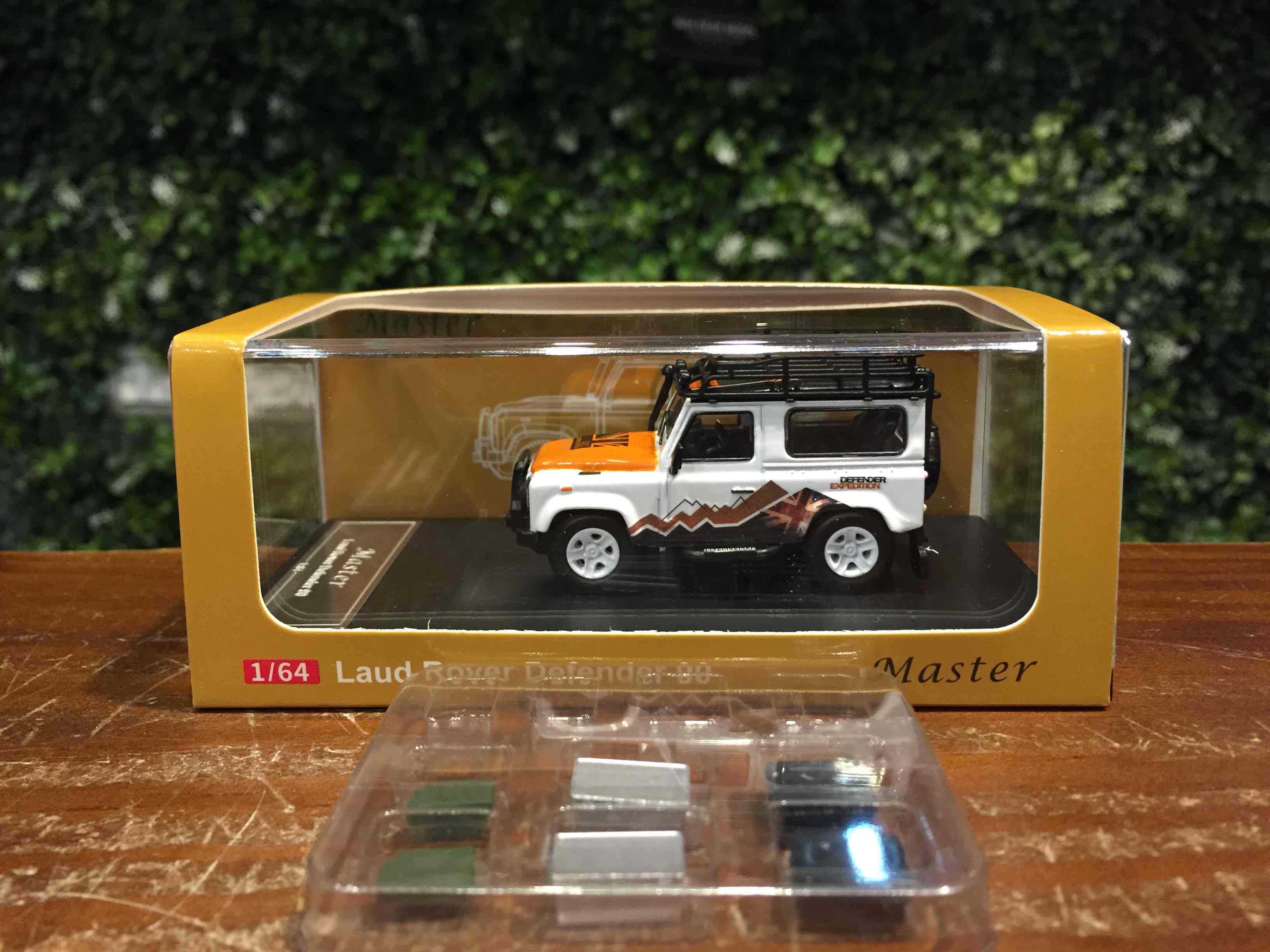 1/64 Master Land Rover Defender 90 YL/WH【MGM】