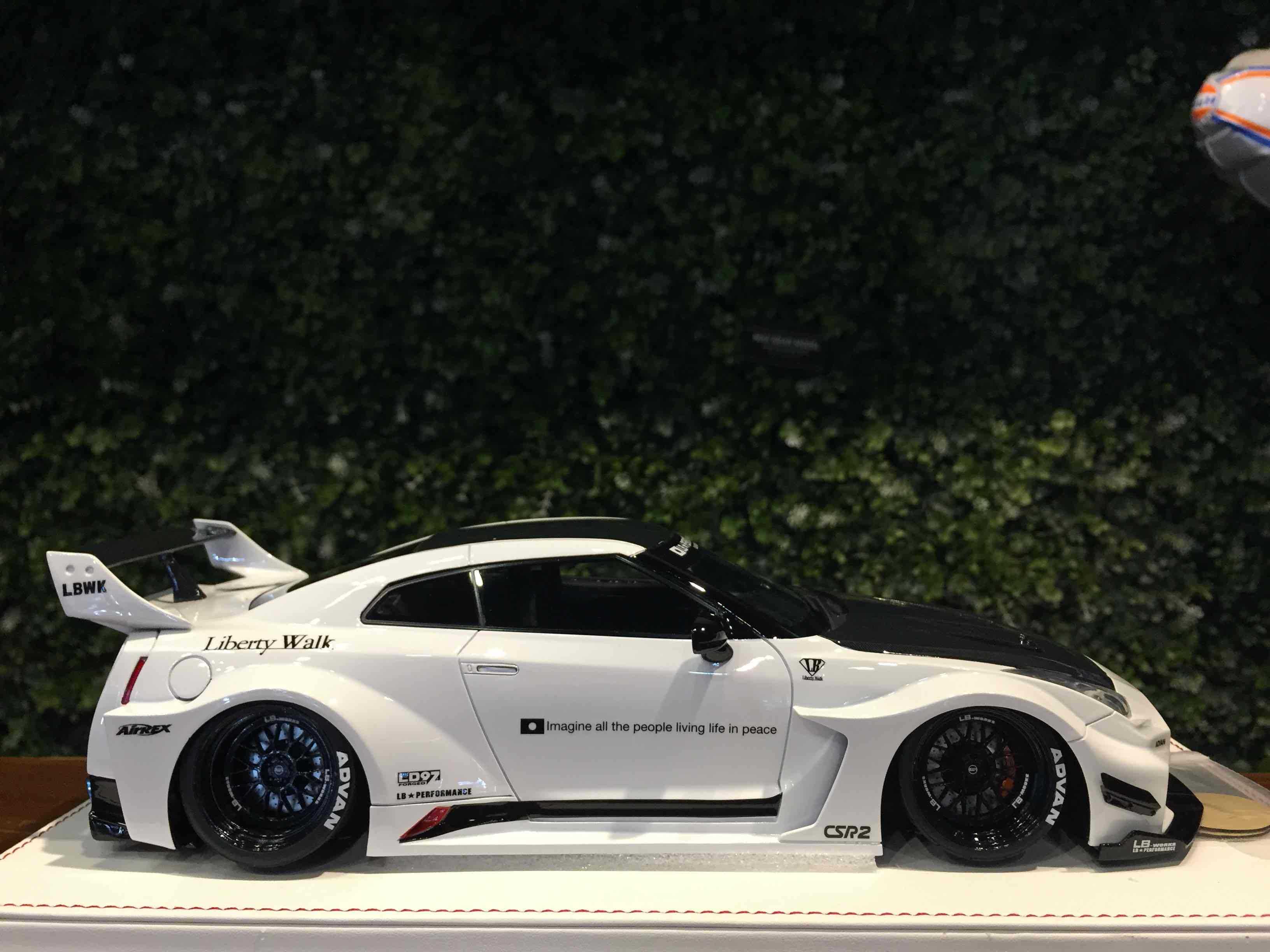 1/18 Onemodel LBWK Nissan GT-R (R35) Pearl White【MGM】 - Max Gear Model ...