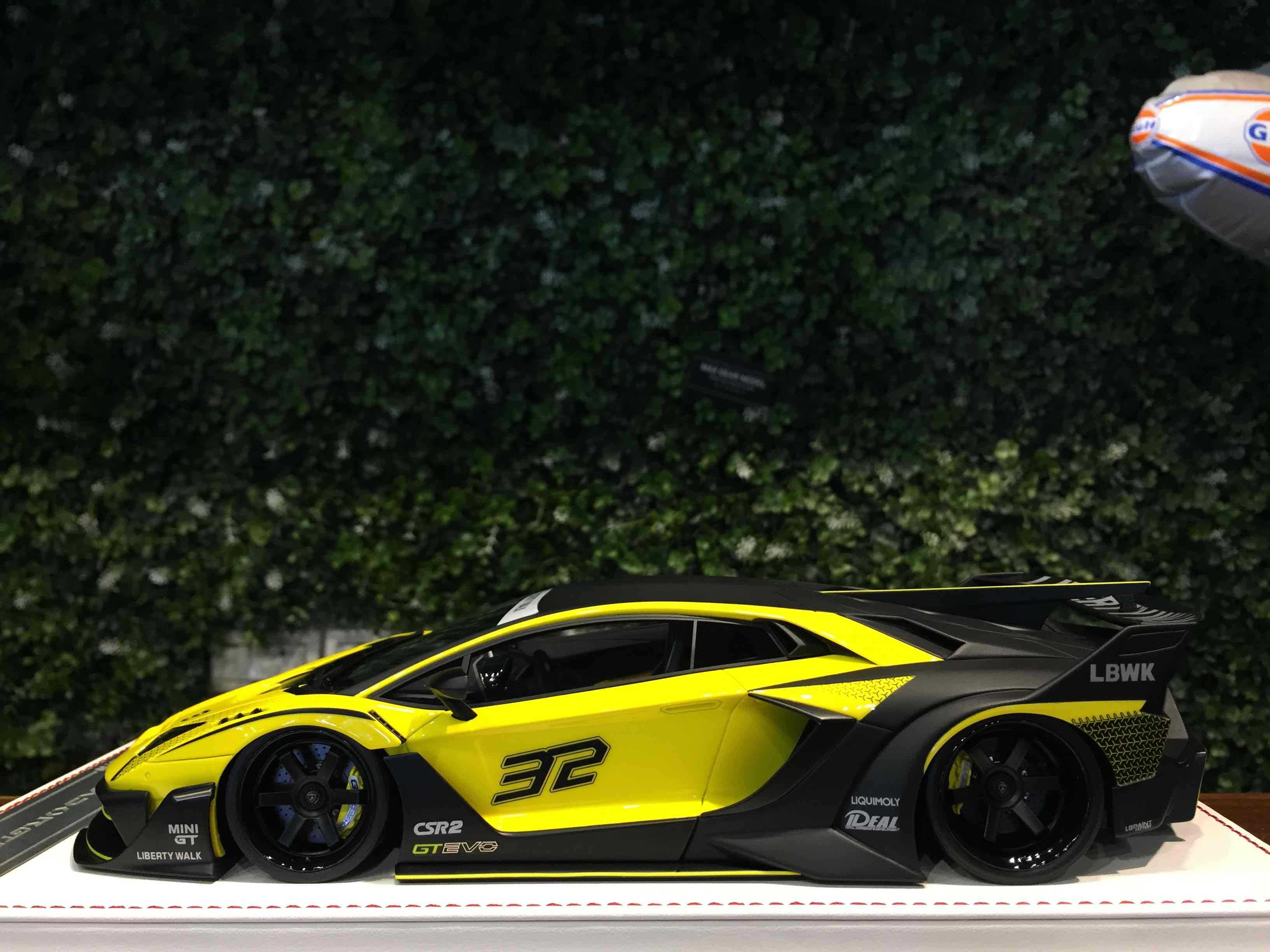 1/18 D\u0026G LBWK Aventador GT EVO Yellow DG180223D【MGM】