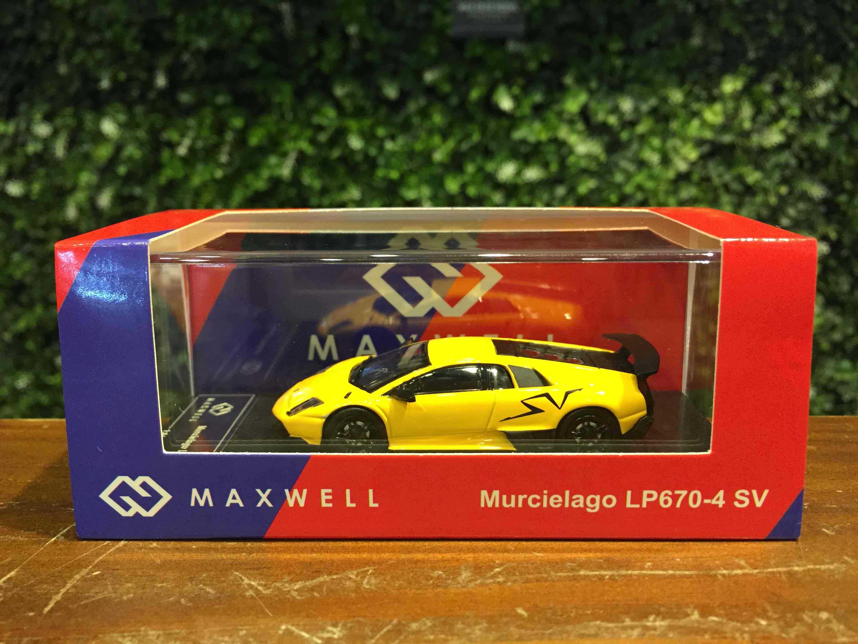 1/64 MaxWell Lamborghini Murcielago LP670-4 SV Yellow【MGM】