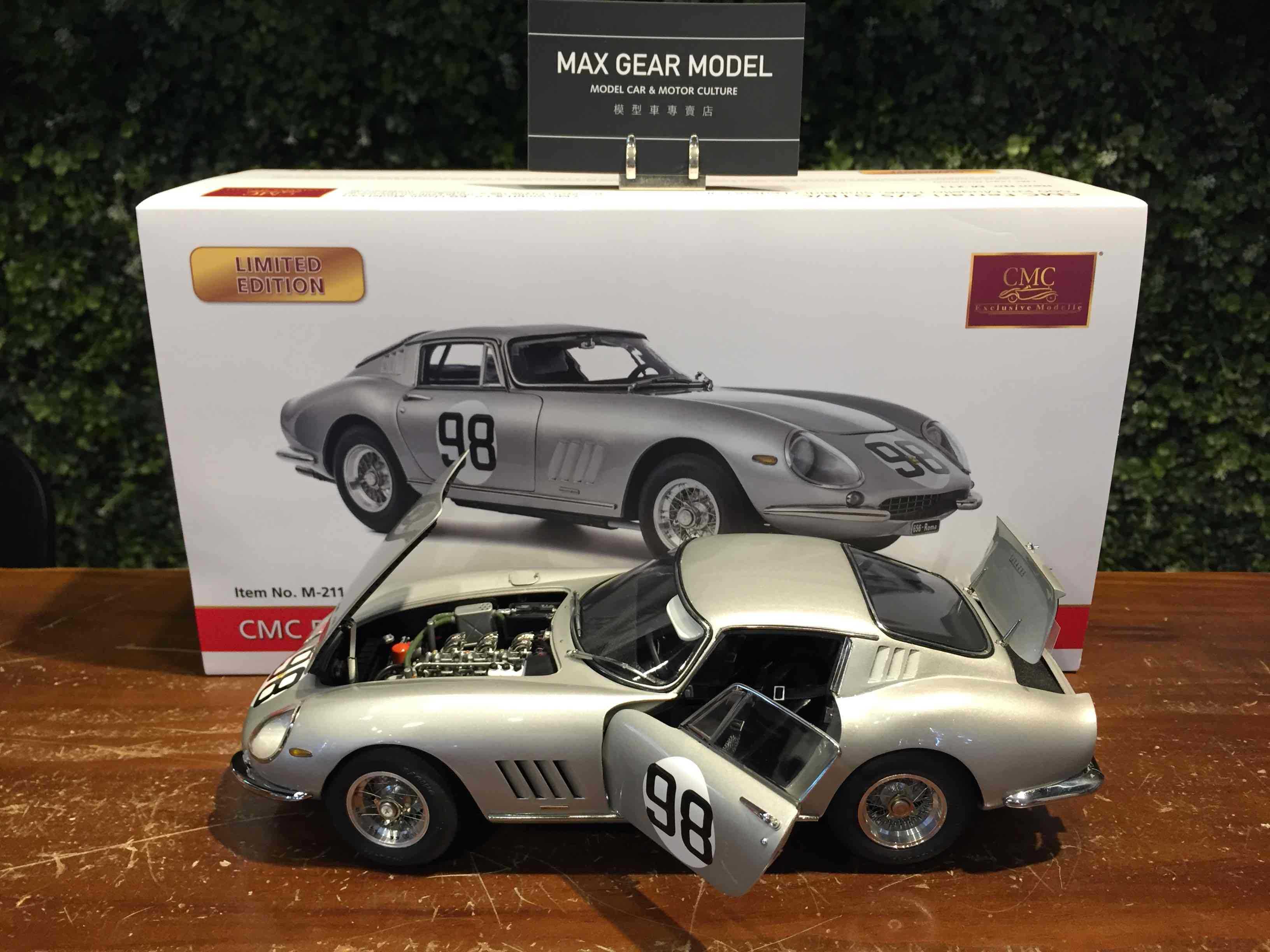 1/18 CMC Ferrari 275 GTB/C 1966 #98 Silver M211【MGM】